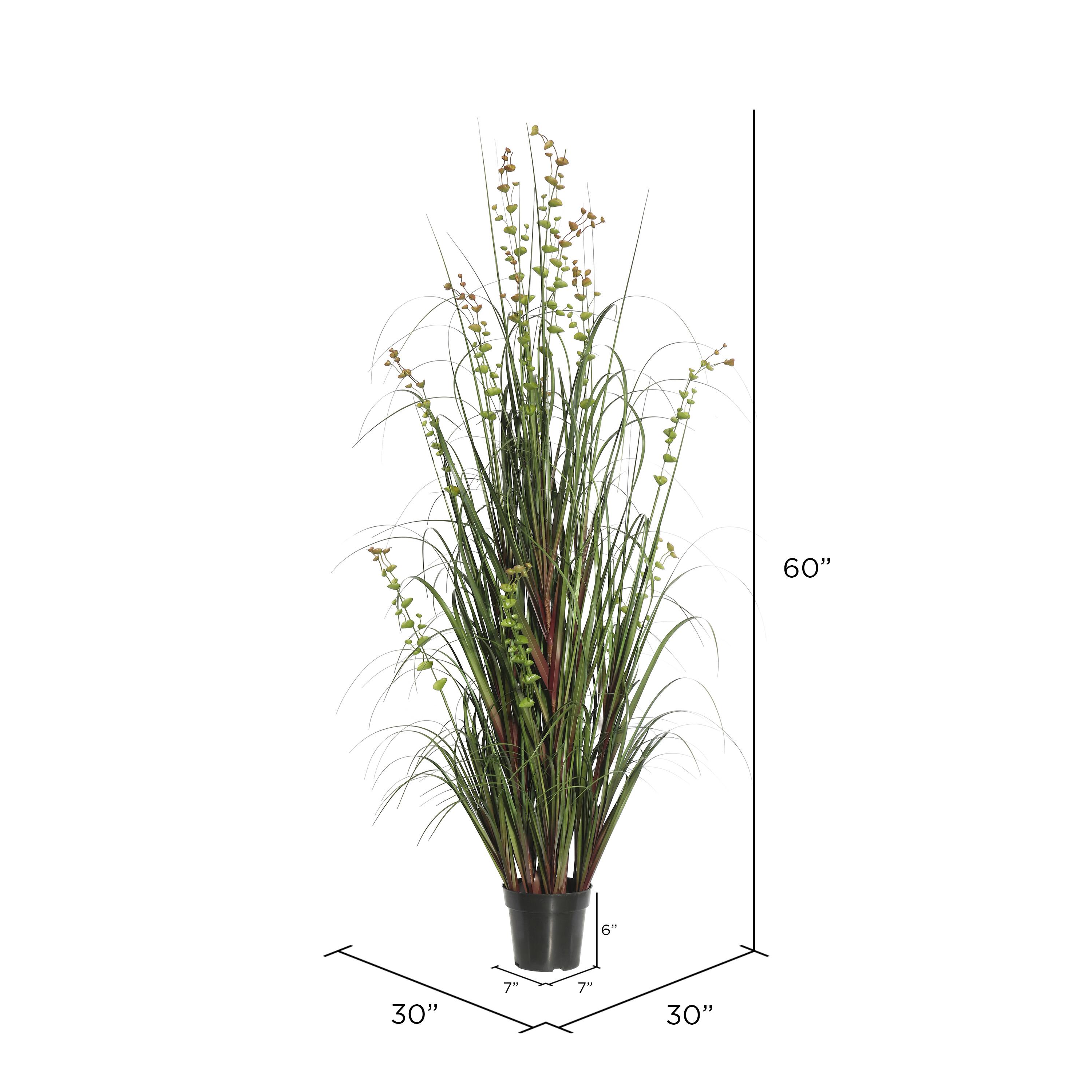 Artificial Potted Green Grass & Eucalyptus