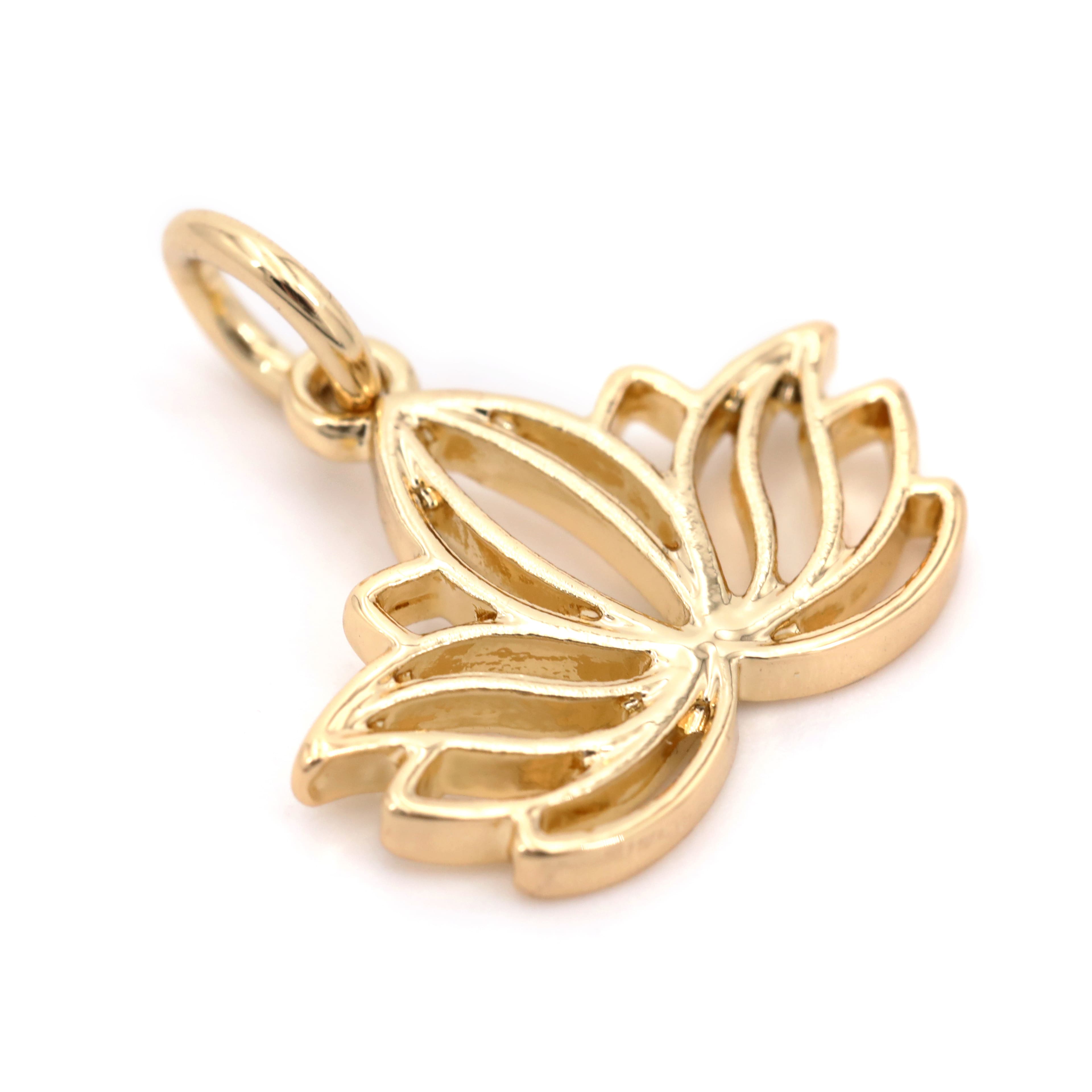 12 Pack: 14K Gold Plated Lotus Charm by Bead Landing™