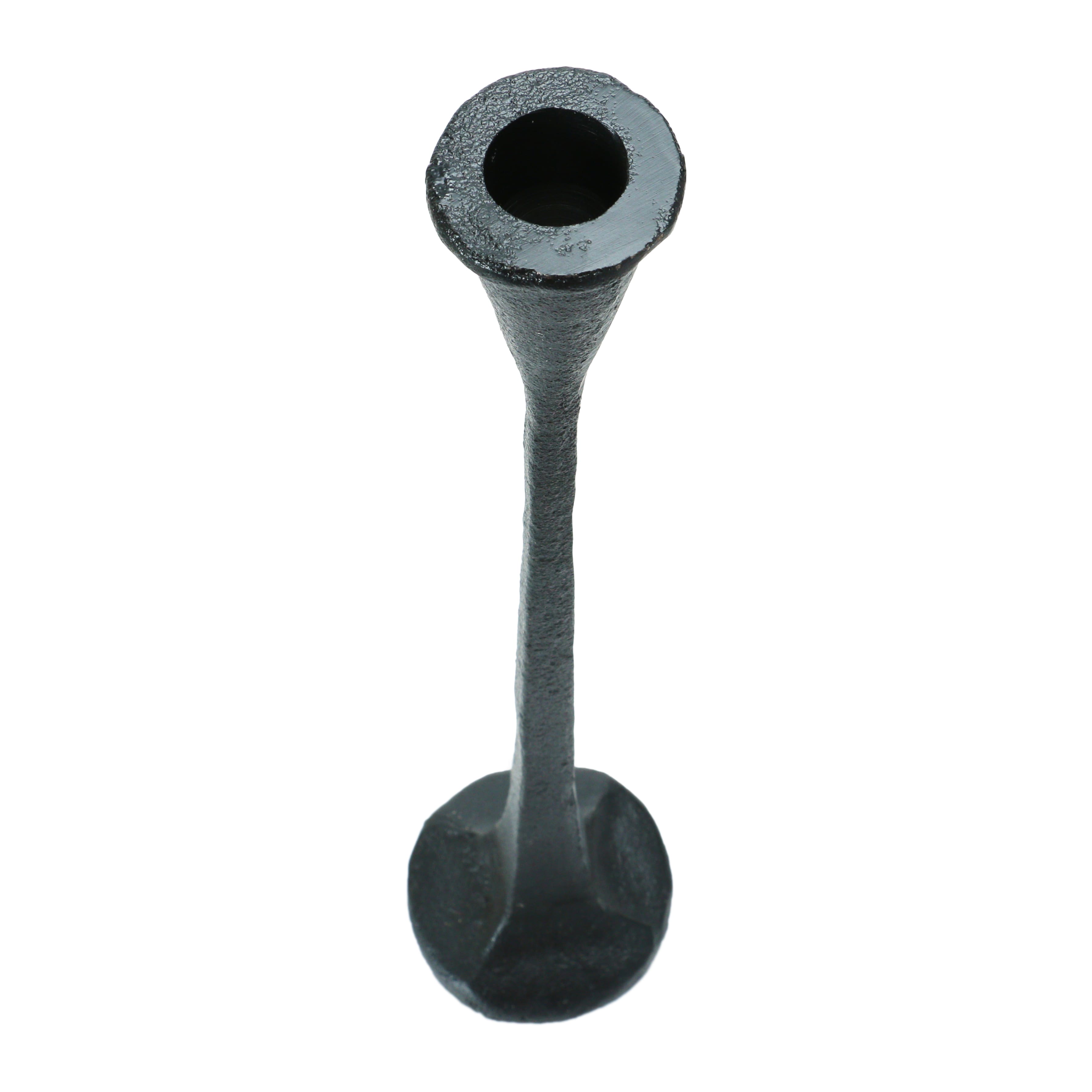 Hello Honey® 14'' Black Cast Iron Taper Candle Holder