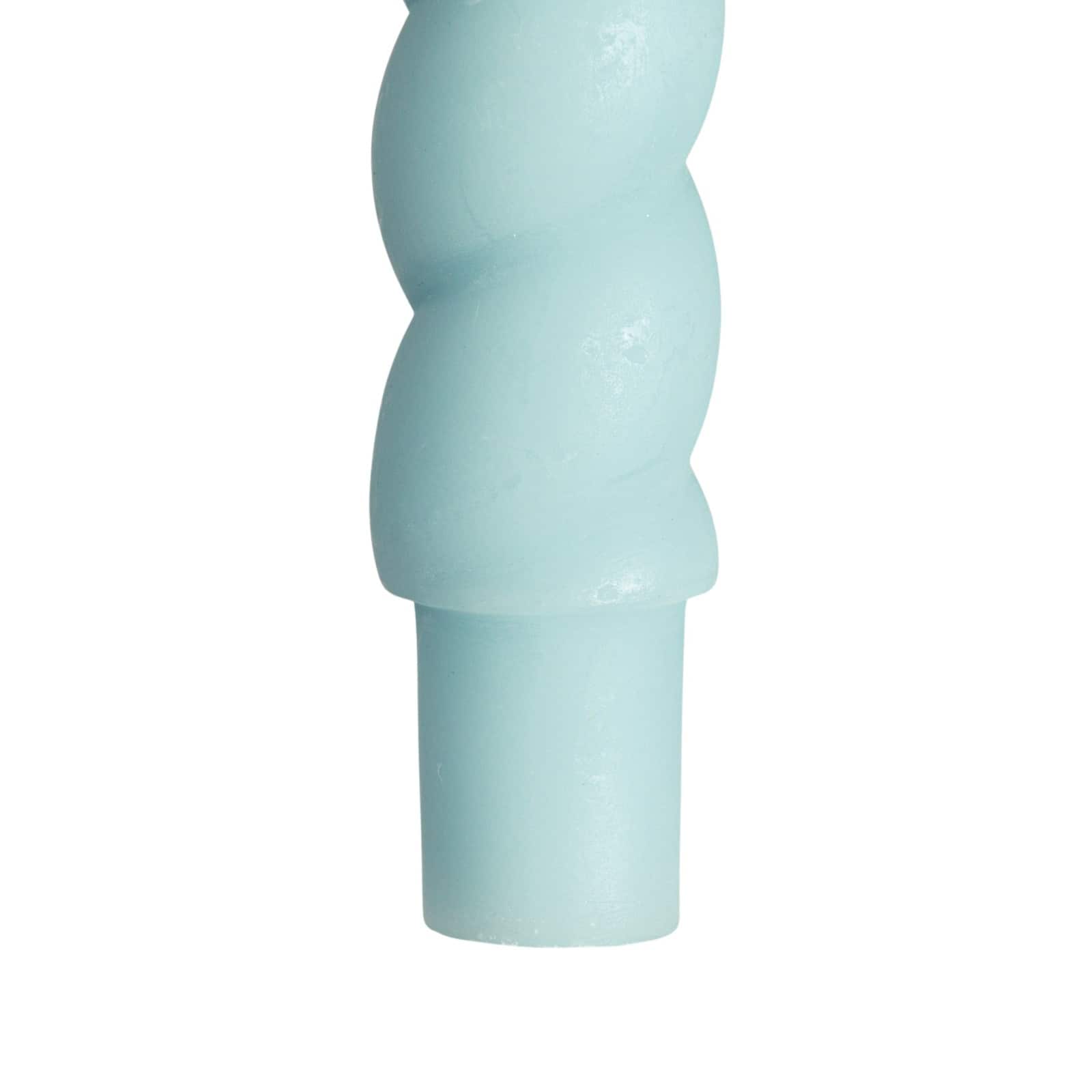 Hello Honey&#xAE; 10&#x22; Light Blue Unscented Twisted Taper Candles, 2ct.