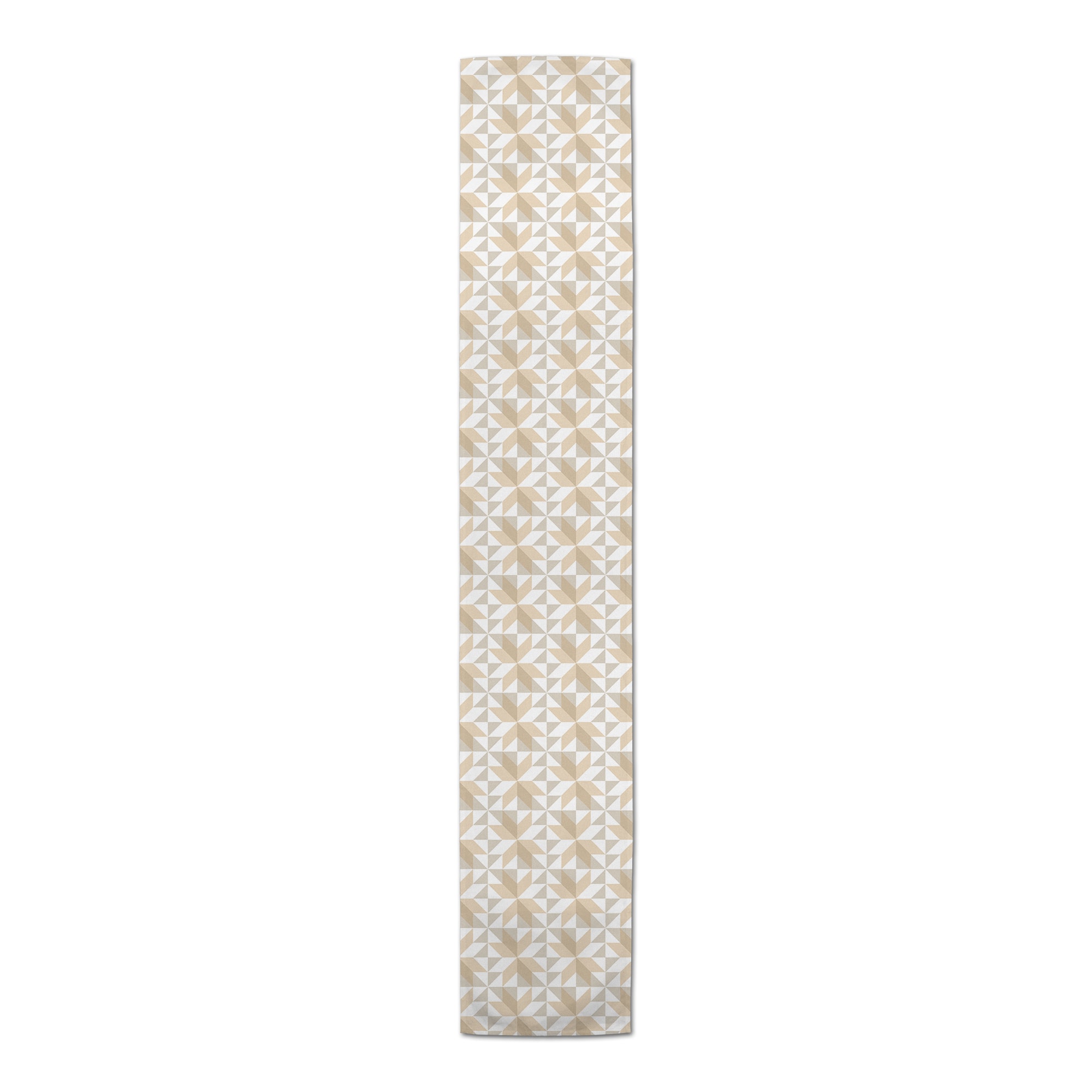 6ft. Neutral Barn Star Pattern Cotton Twill Table Runner