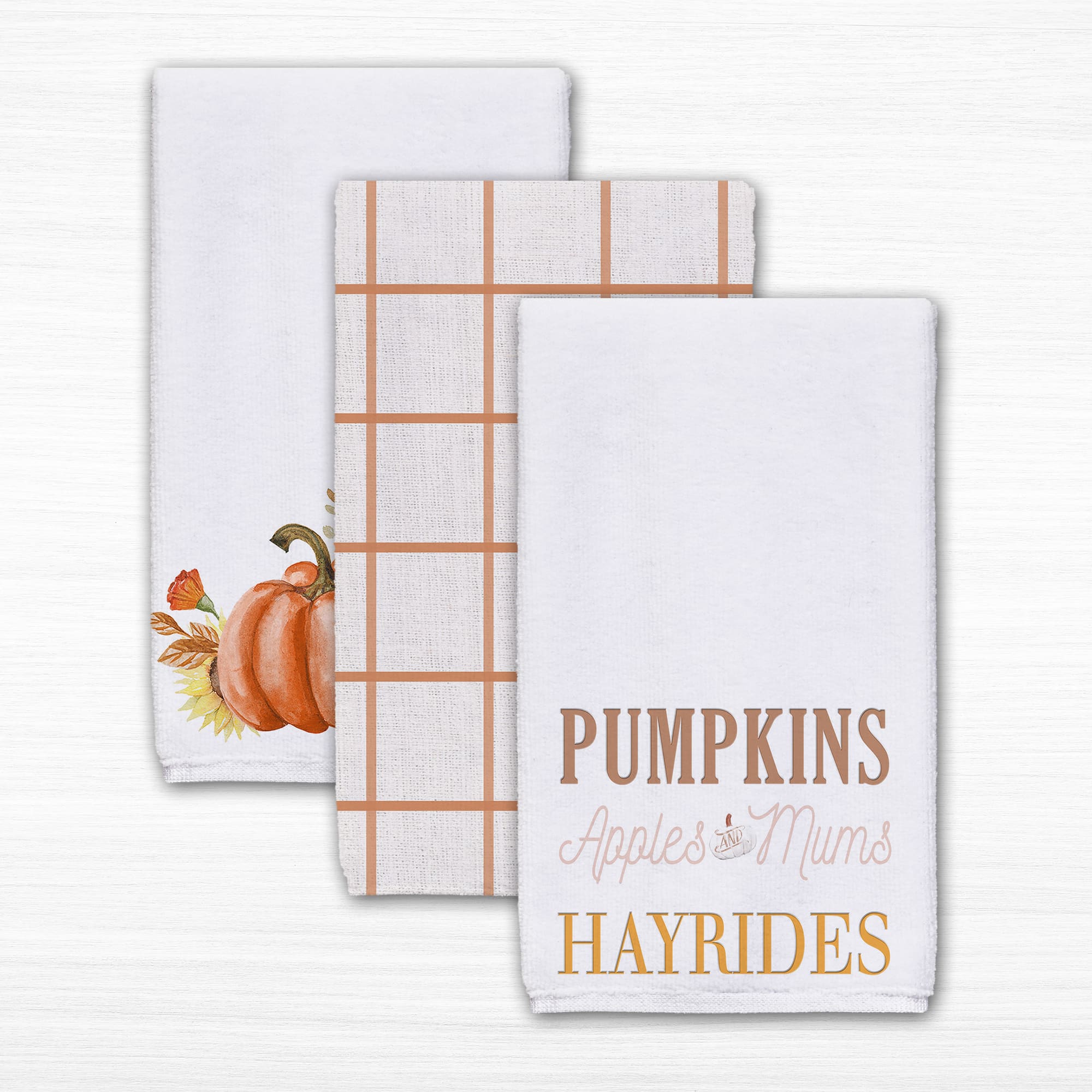 Pumpkins And Hayrides Tea Towel Set