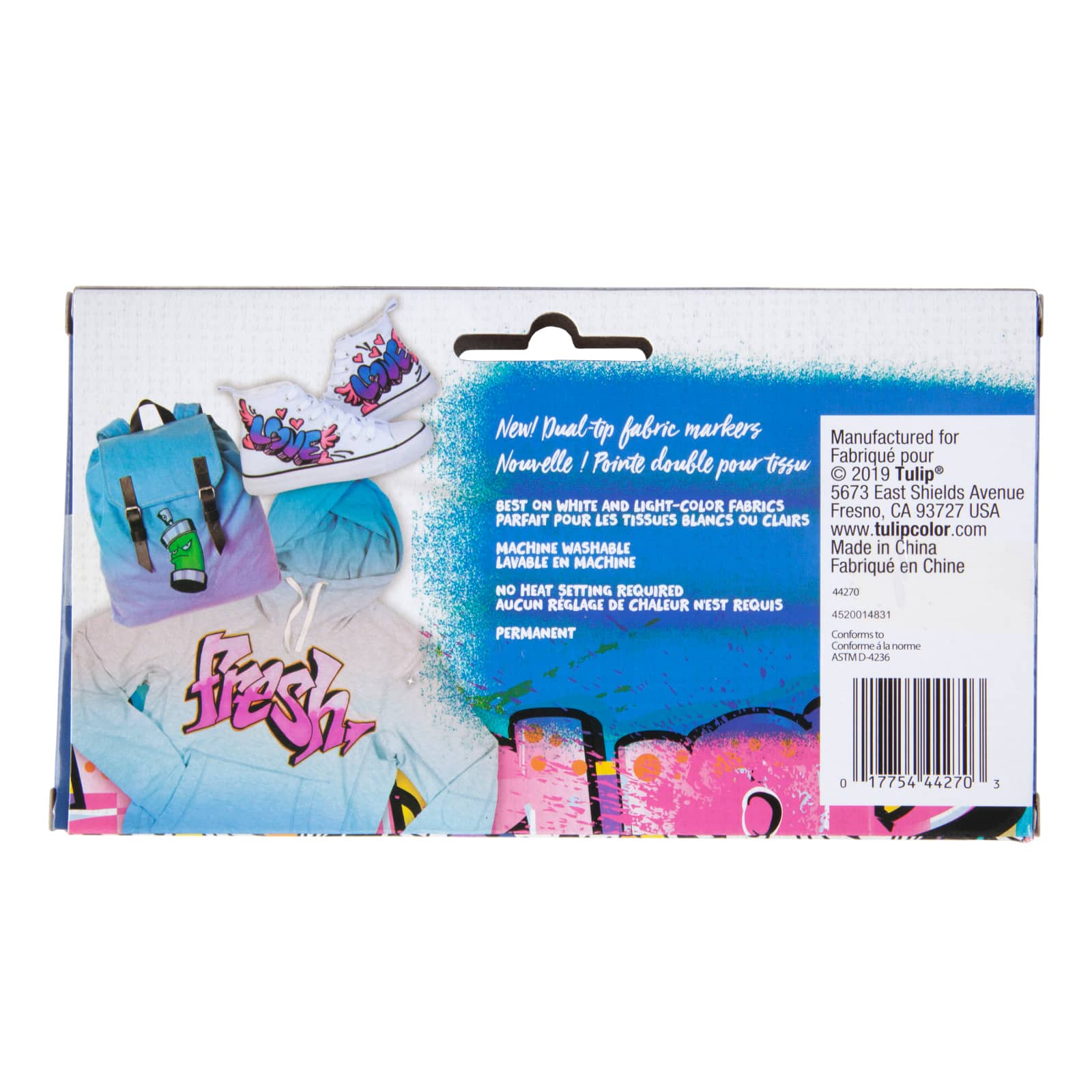 12 Packs: 6 ct. (72 total) Tulip® Graffiti Fabric Markers™ Rainbow