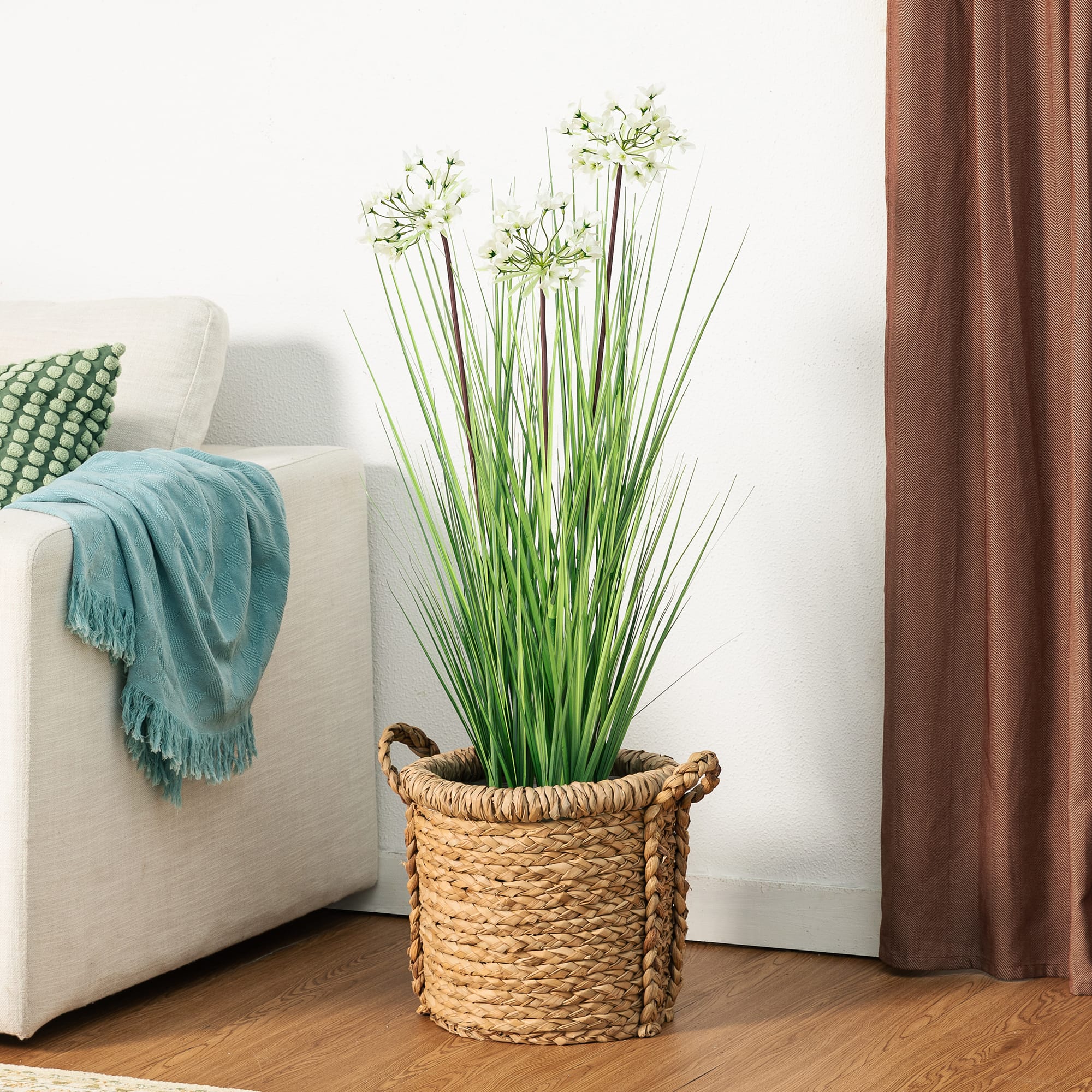 Glitzhome® 3.25ft. Faux Onion Grass Plant in Pot