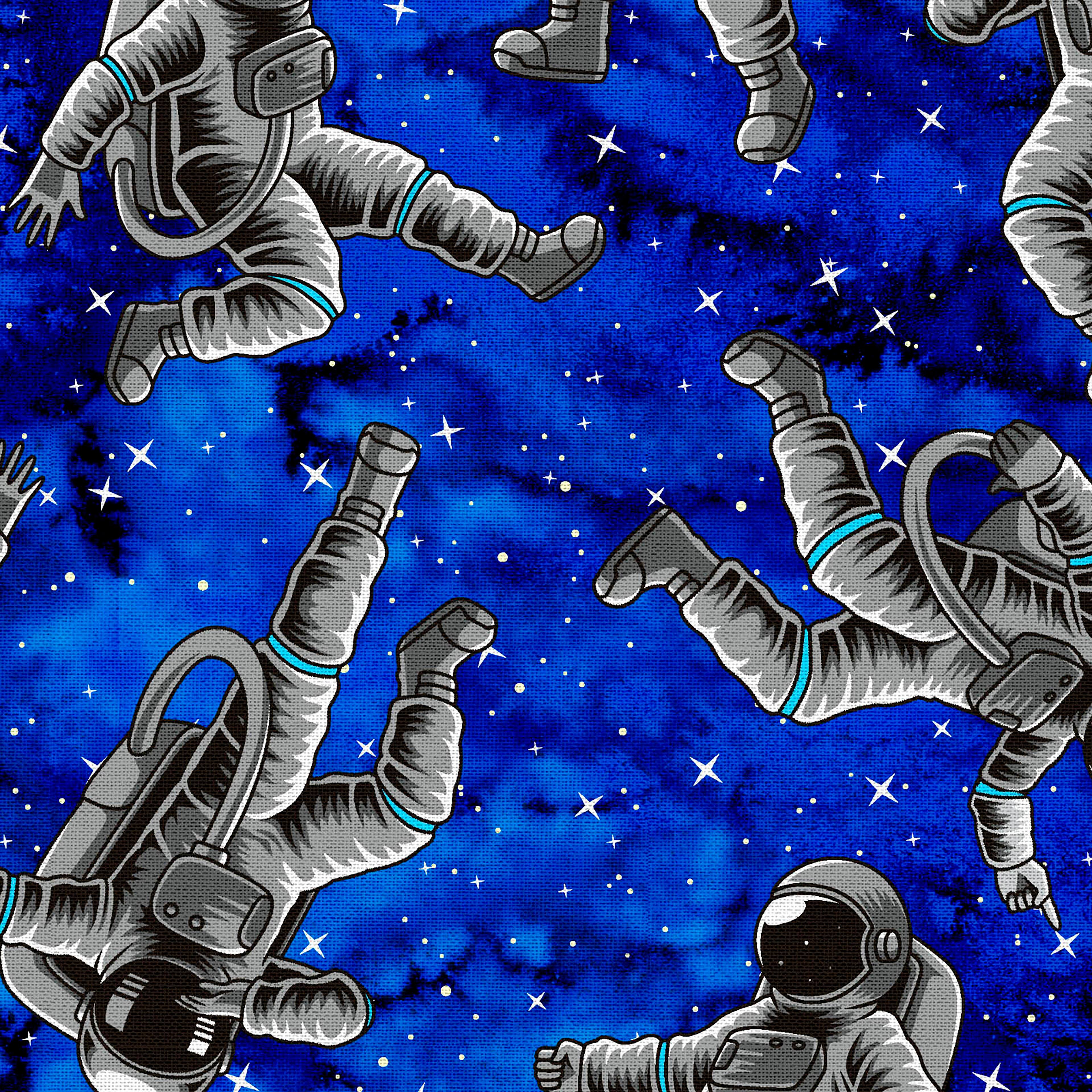 Fabric Editions Blue Astronaut Cotton Fabric