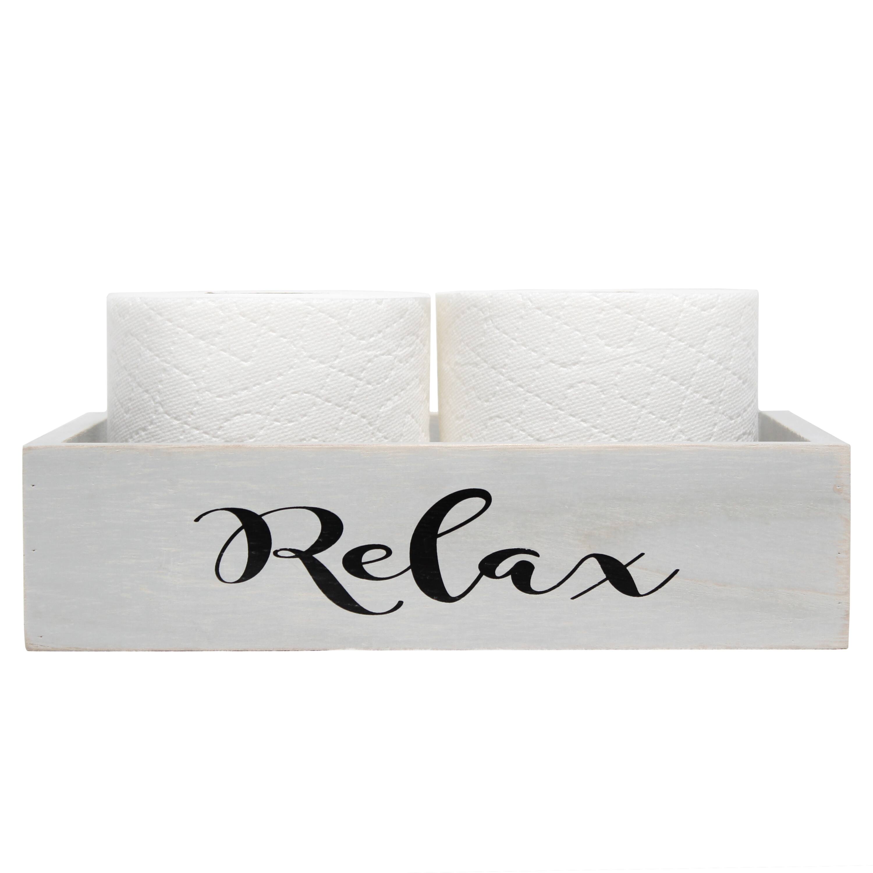 Elegant Designs Small Gray Wash Towel Holder, Frame & Toilet Paper Holder Set