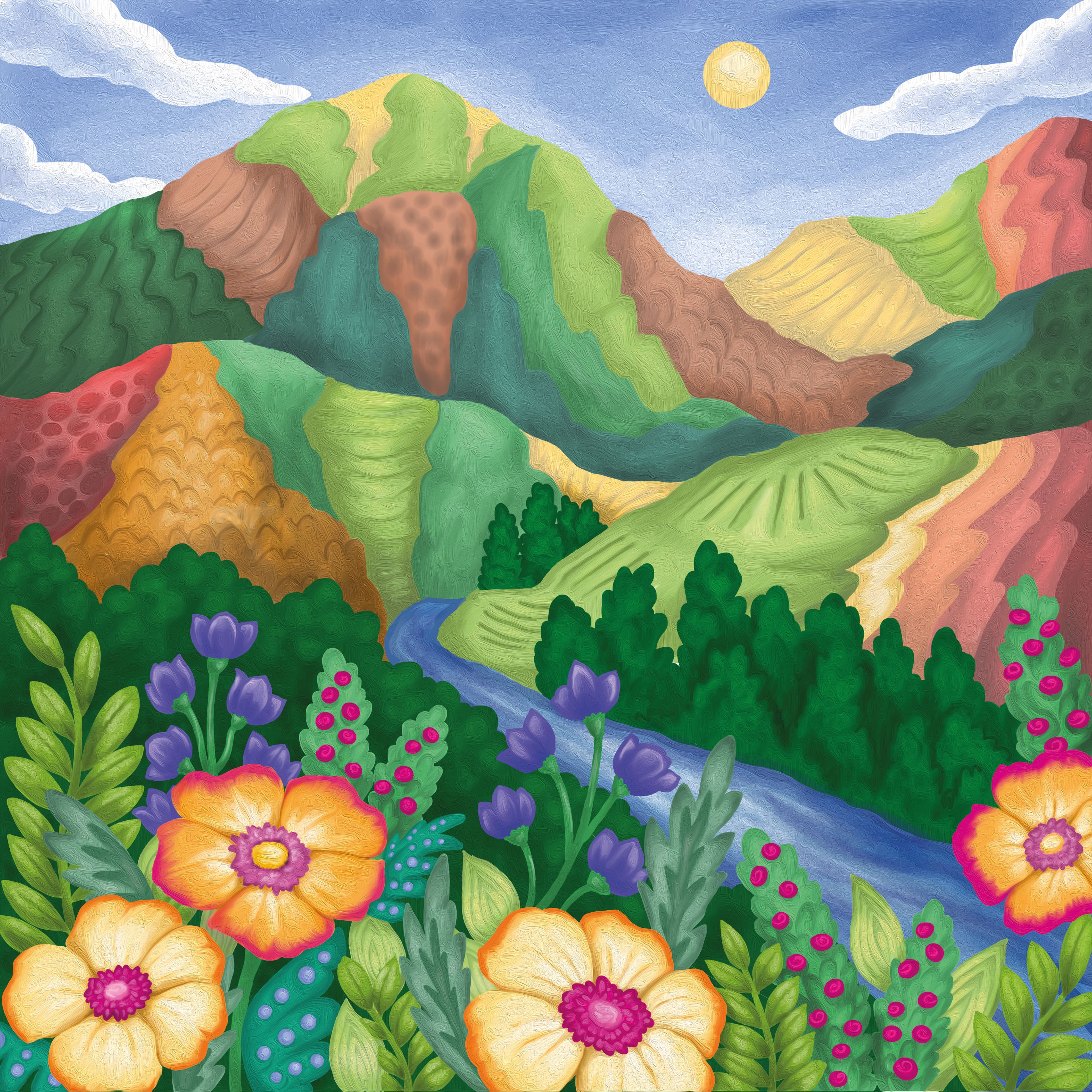 12&#x22; x 12&#x22; Mountain Field Canvas Painting Kit by Artist&#x27;s Loft&#xAE;