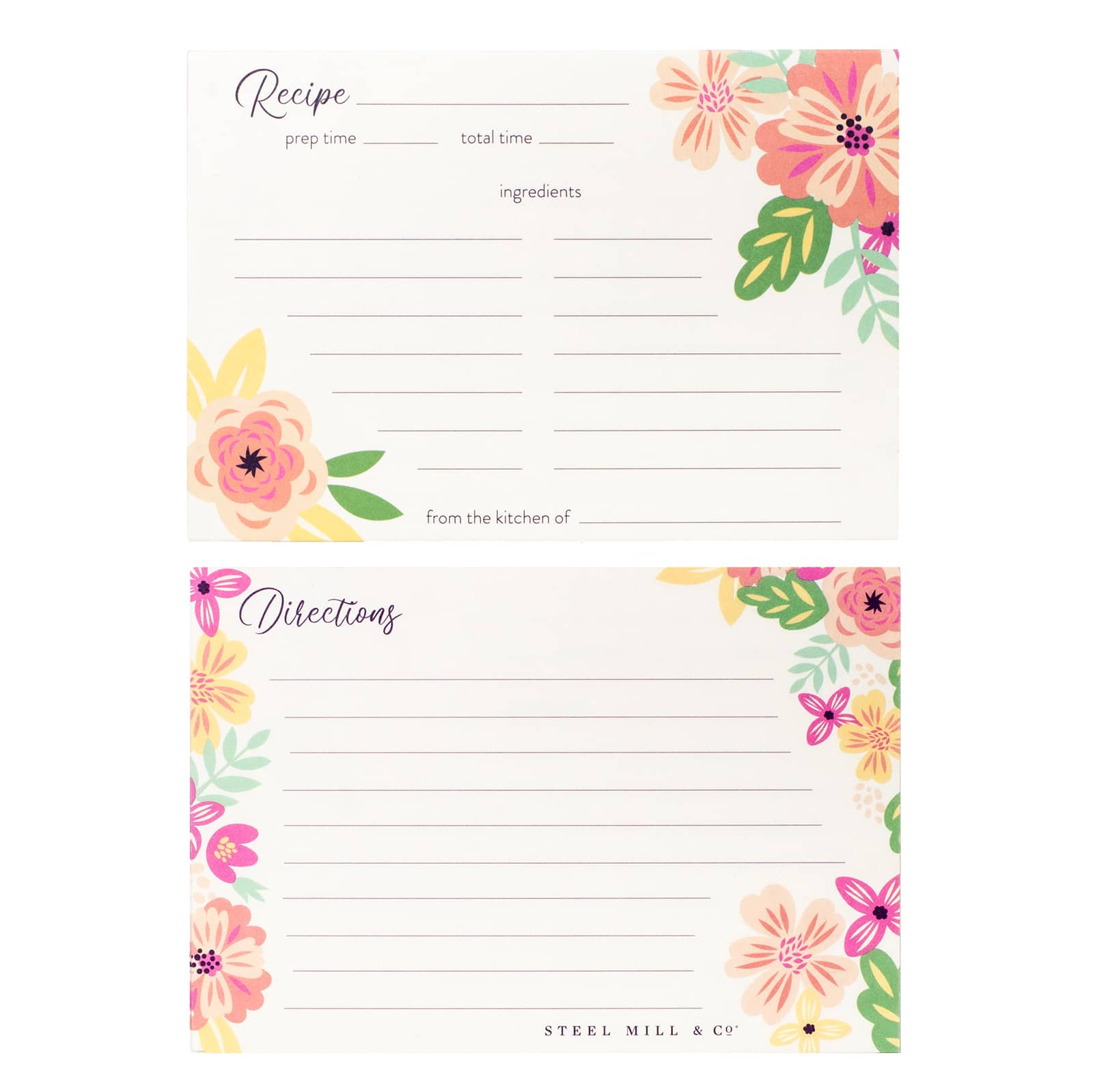 Recipe Notepad Stationary For Women, Custom Stationary Kitchen