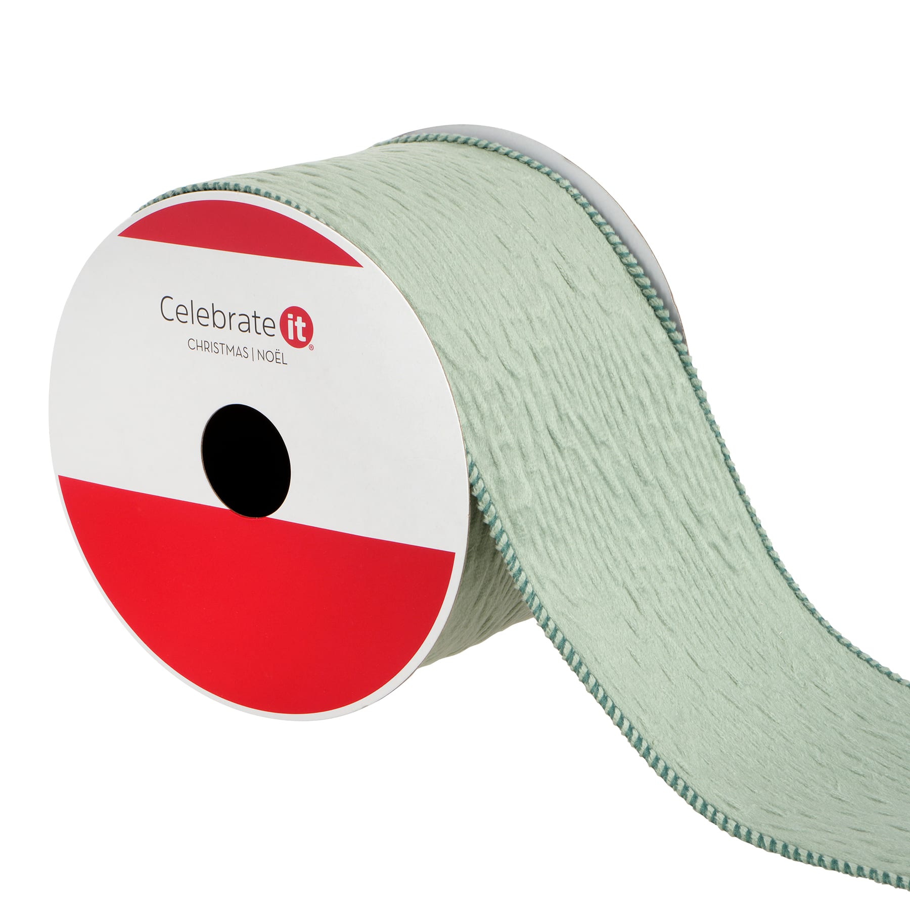 3.5" x 15ft. Sage Wired Velvet Ribbon by Celebrate It®