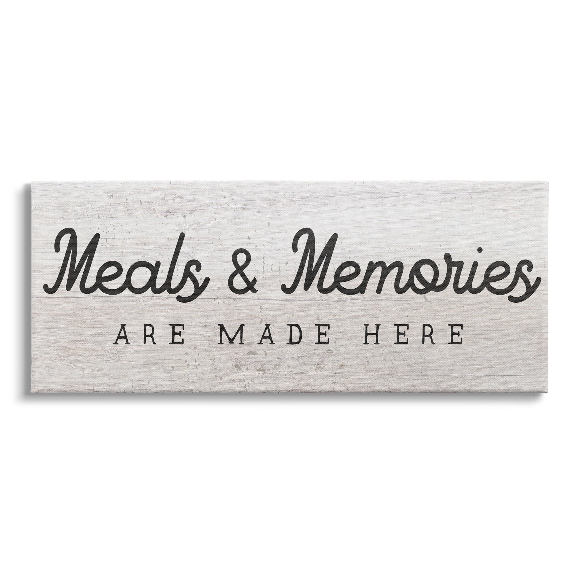 Stupell Industries Meals & Memories Made Here Rustic Kitchen Sign Canvas Wall Art