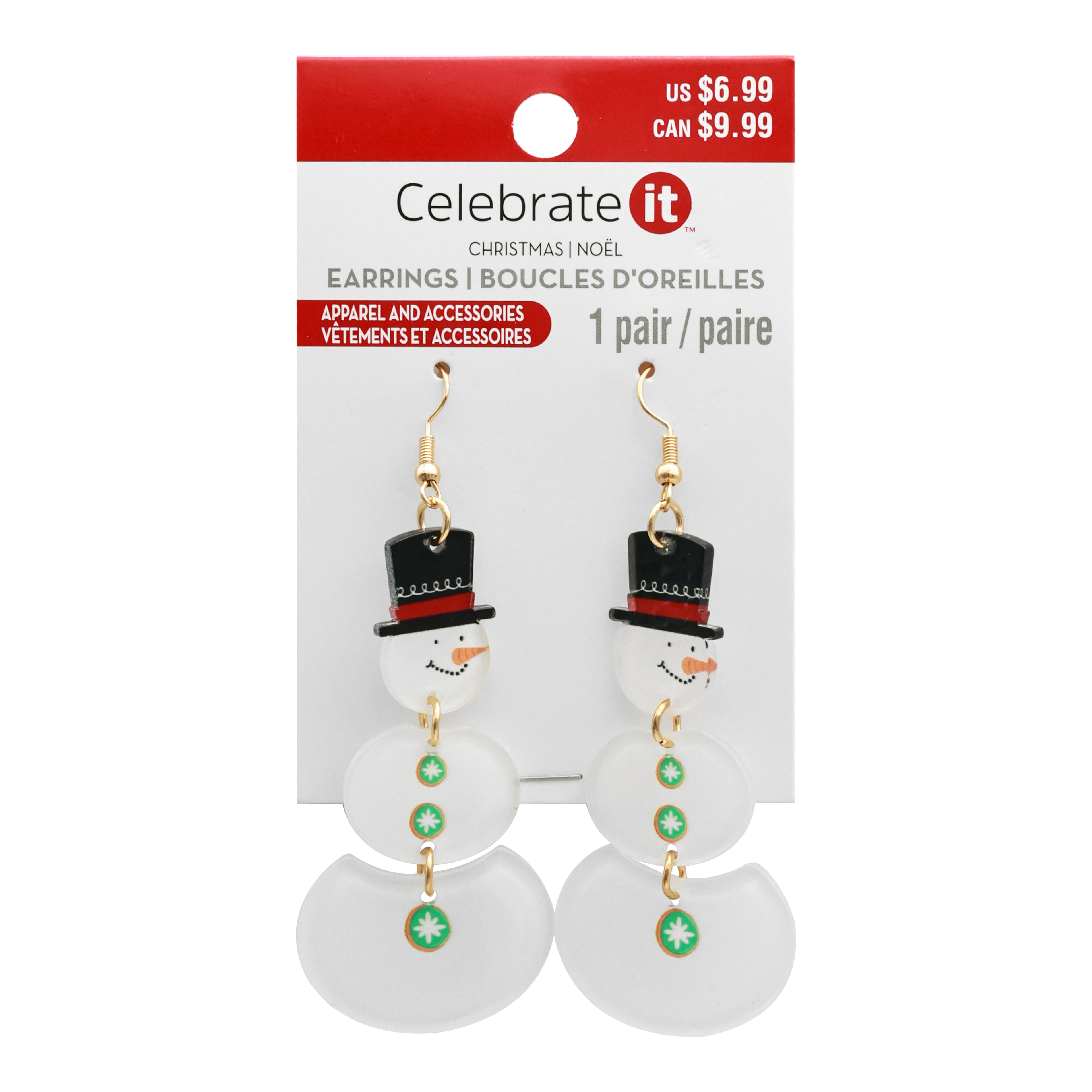 Snowman Earrings