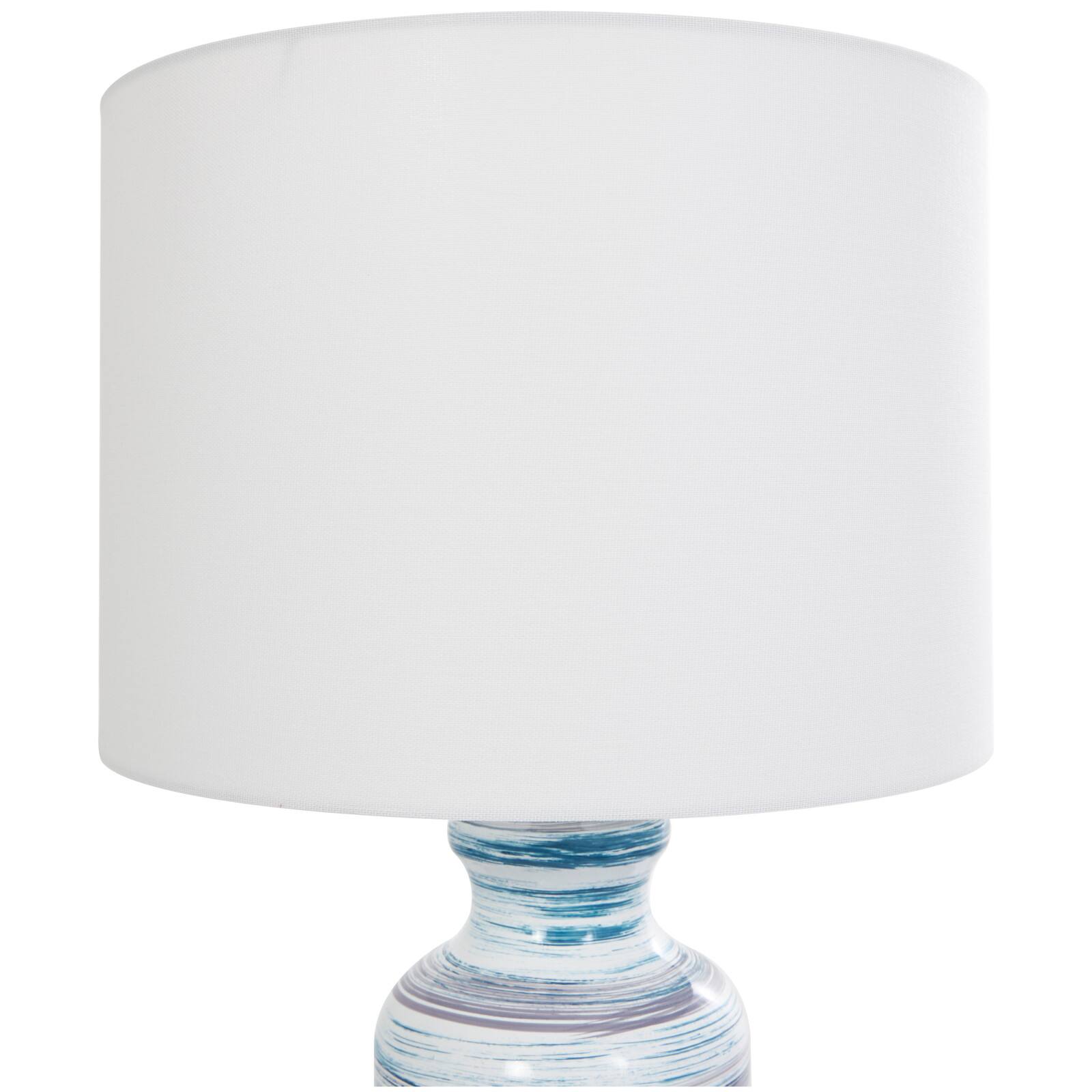 2ft. Contemporary Blue Glass Accent Lamp