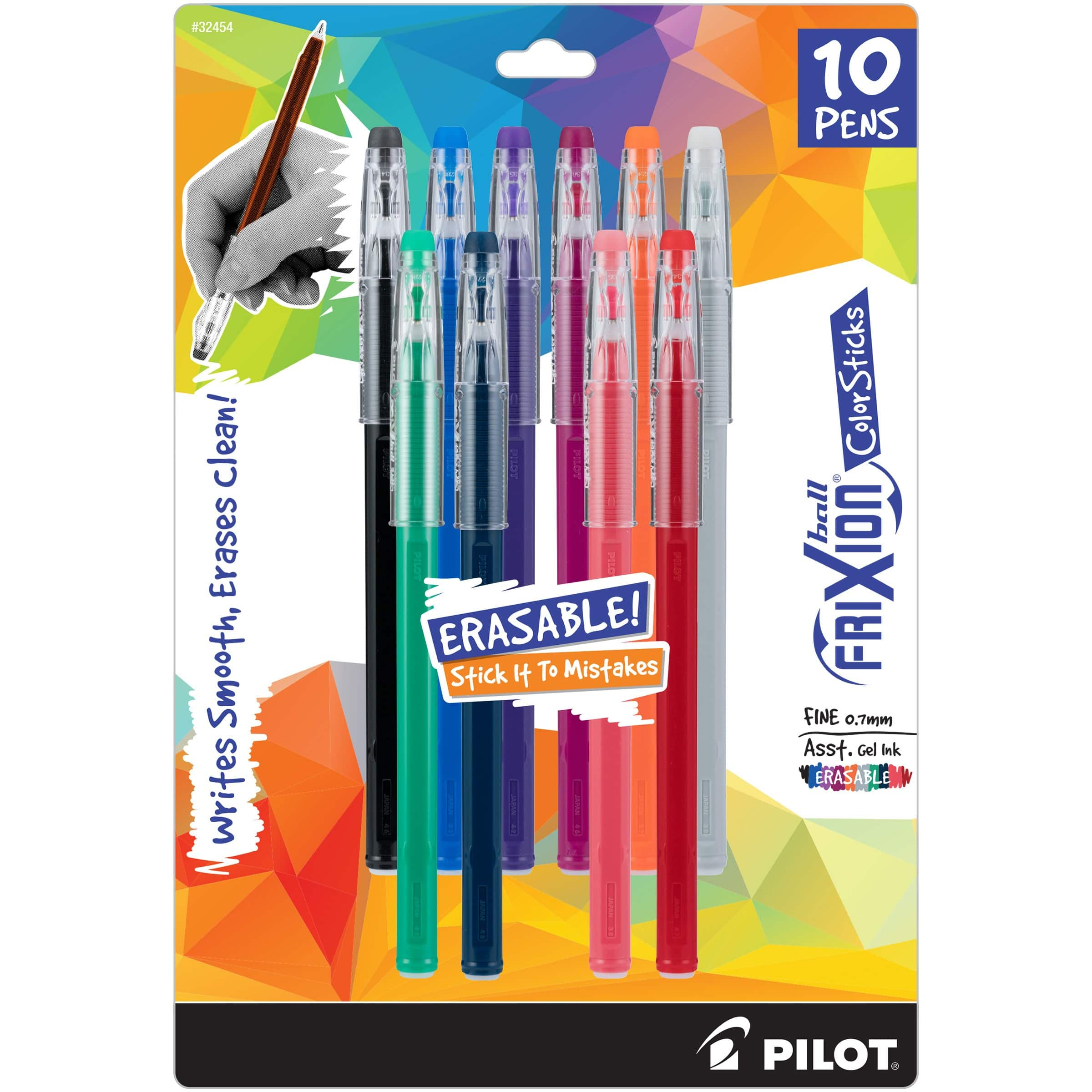 Pilot FriXion Ball Color Sticks Assorted Colors Erasable Gel Pens