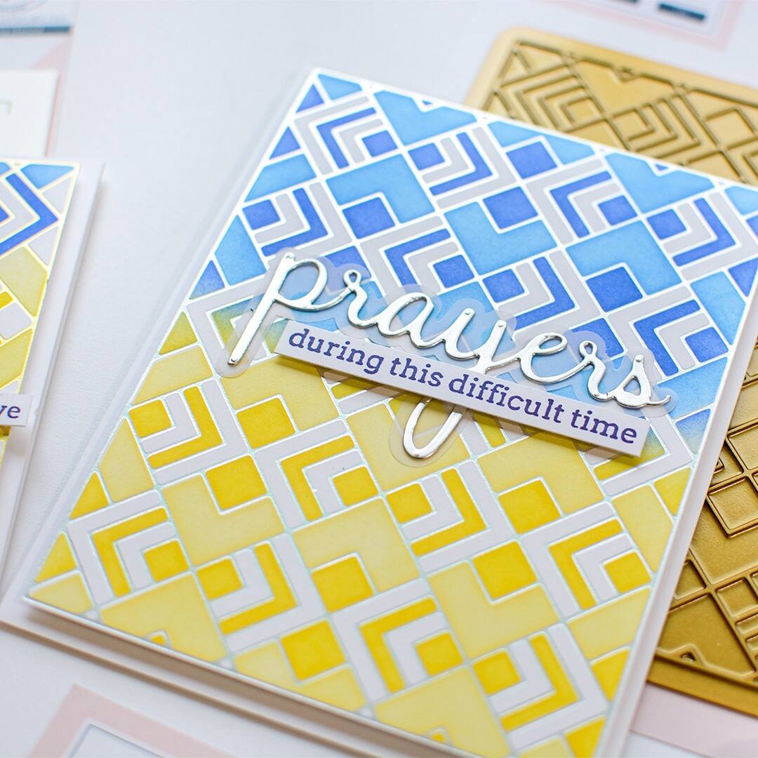 Pinkfresh Studio Geo Tiles Hot Foil Plate