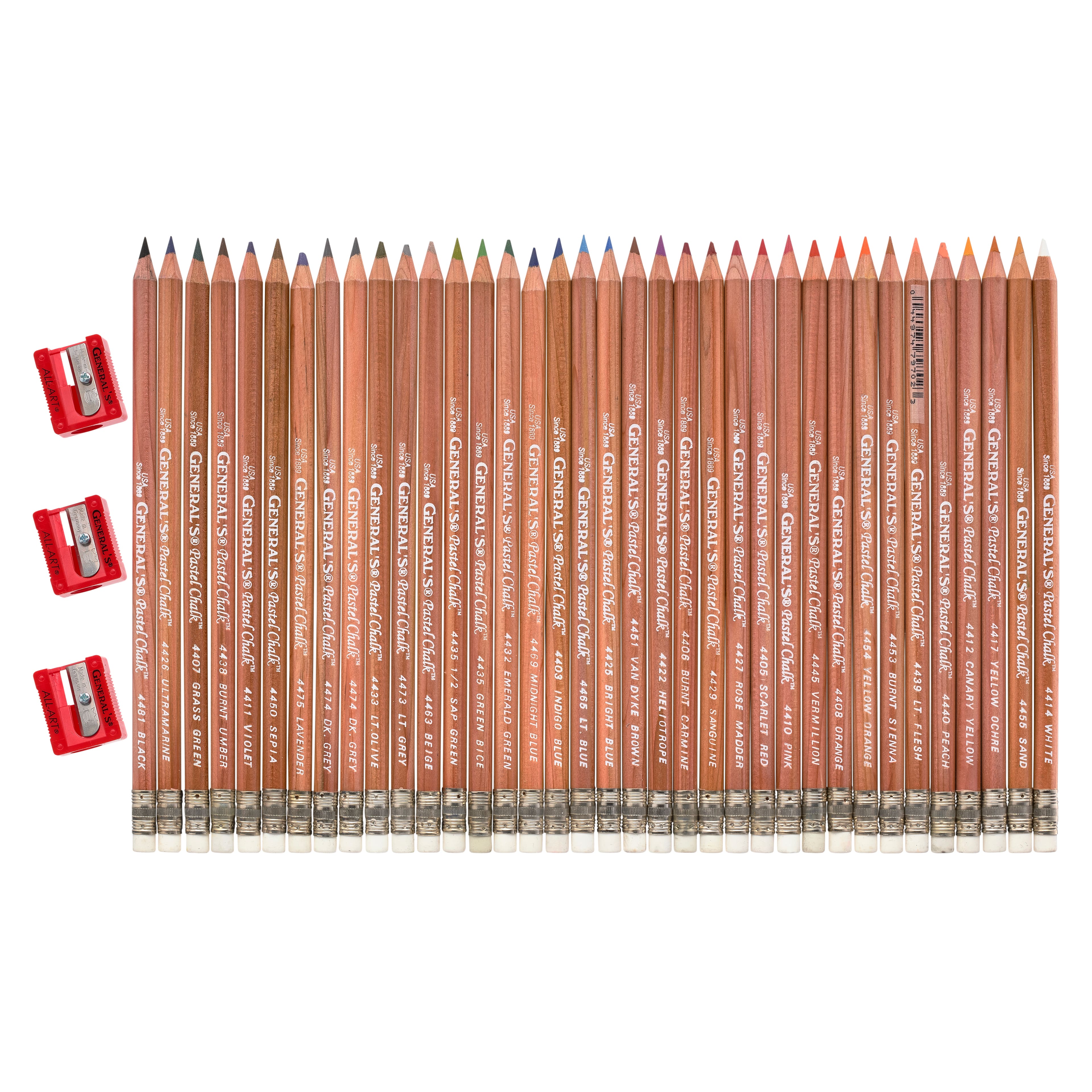 General Pencil MultiPastel Chalk Pencils 2/Pkg-White
