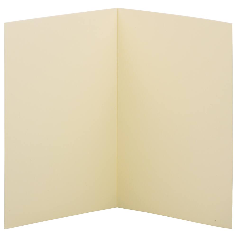 JAM Paper 4.62&#x22; x 6.25&#x22; Ivory Blank Foldover Cards