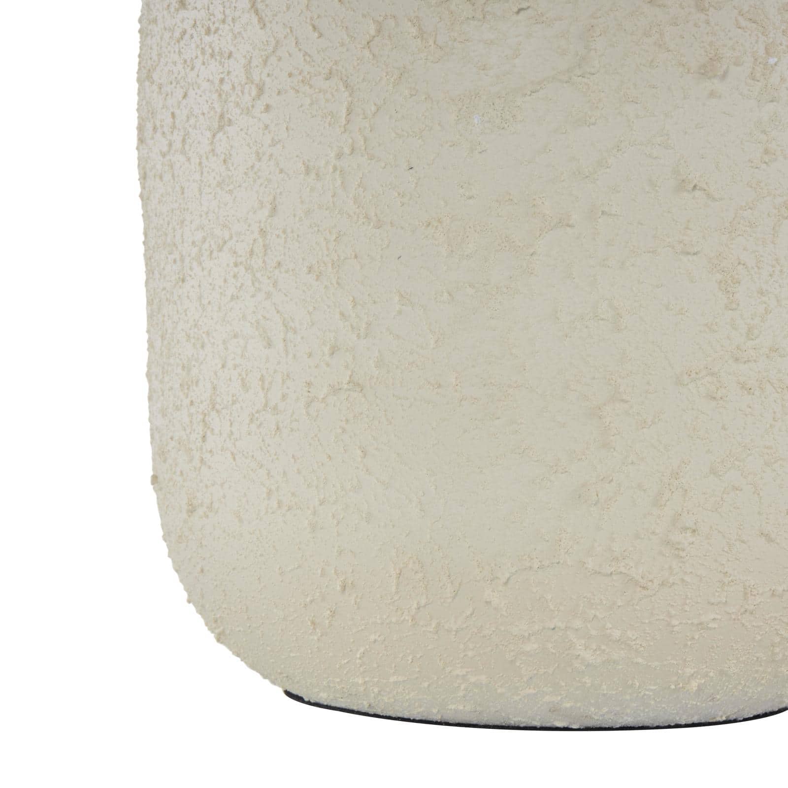 Cream Minimalistic Distressed Textured Metal Vase Set