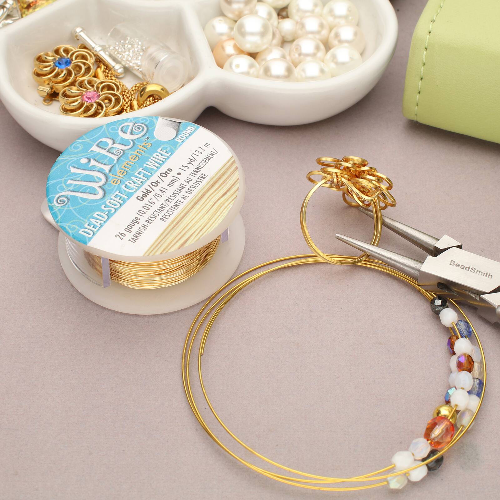 The Beadsmith® Wire Elements™ 26 Gauge Tarnish Resistant Soft Temper Wire, 15yd.