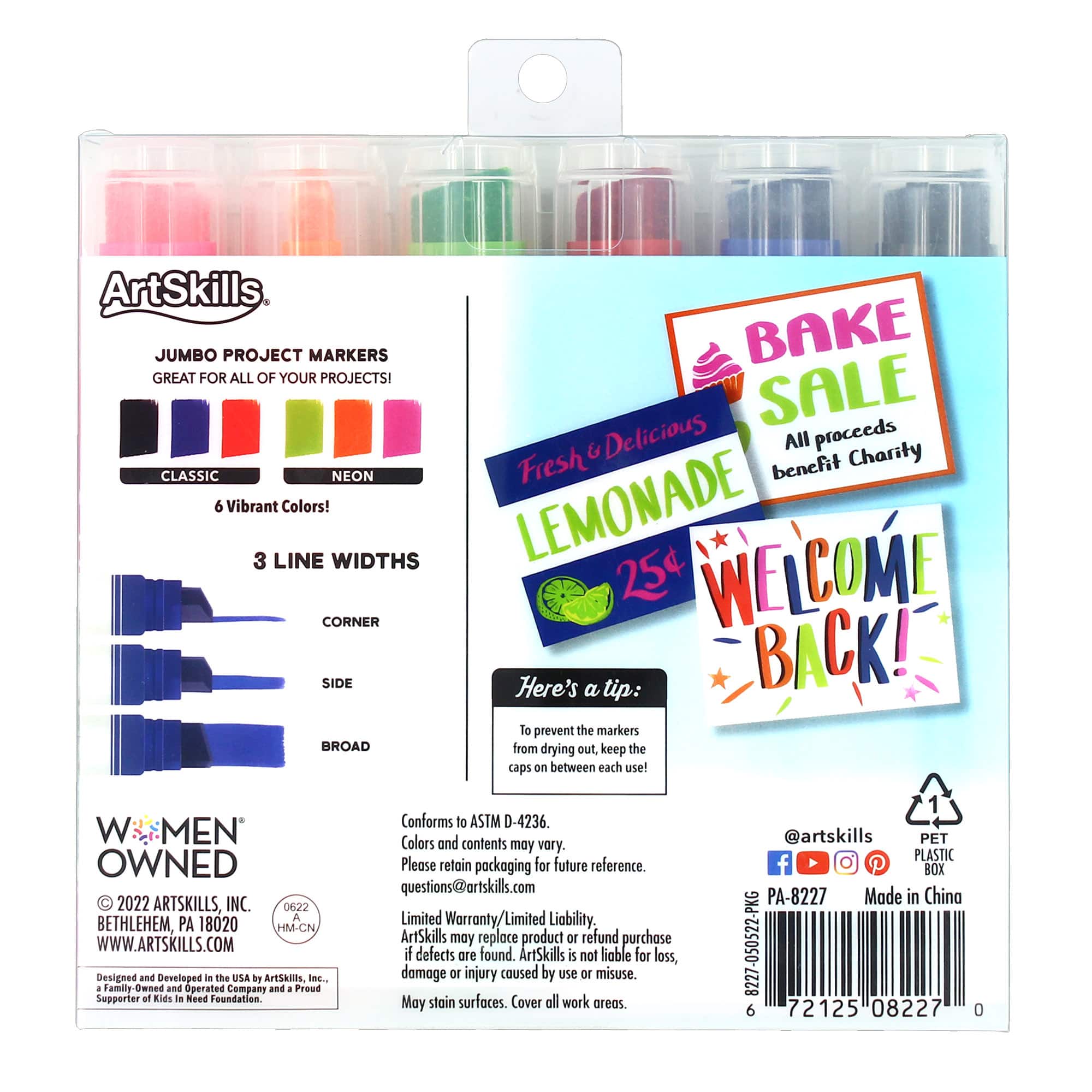ArtSkills® Jumbo Chisel Tip Markers for Signs & Projects