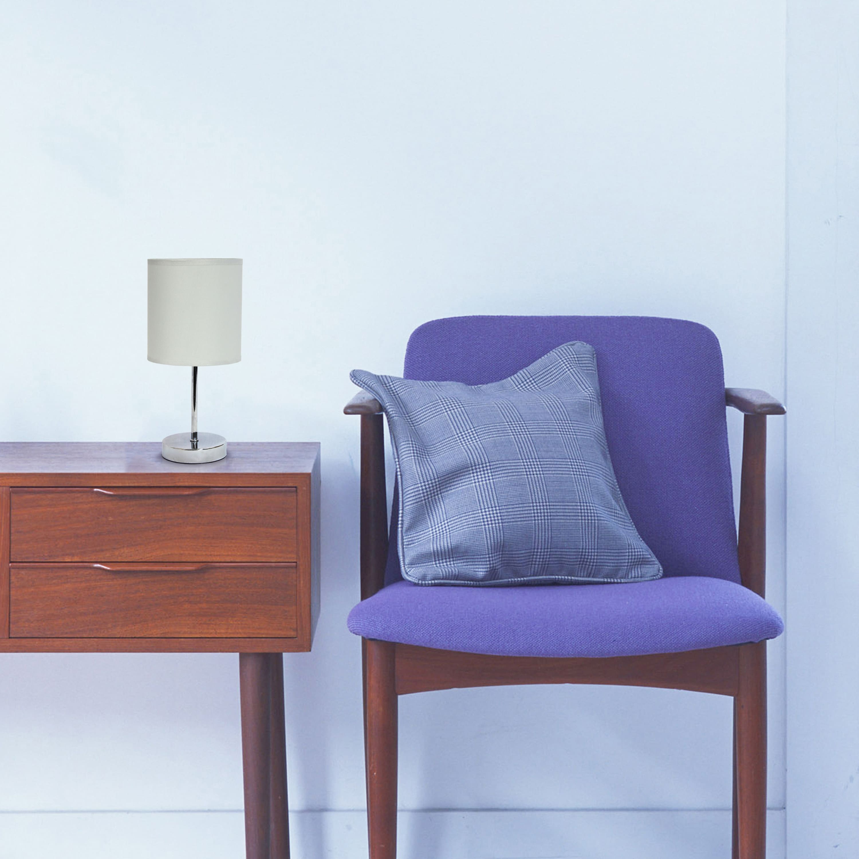 Simple Designs Chrome Mini Table Lamp