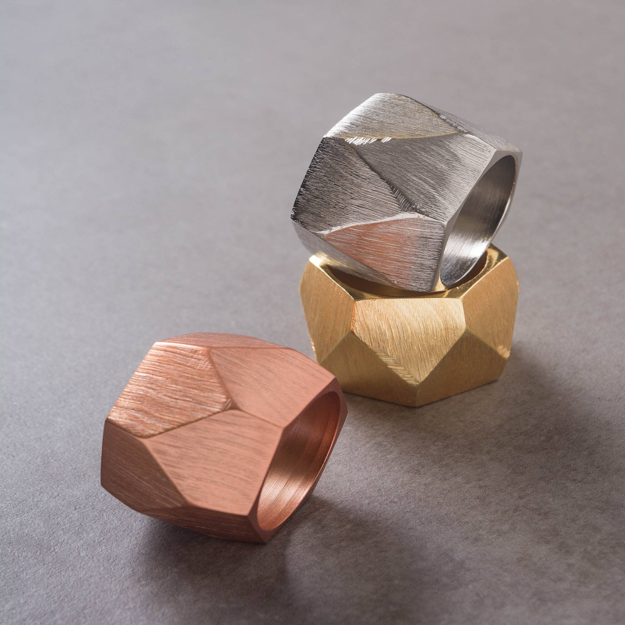 DII® Gold Triangle Band Napkin Rings, 6ct.