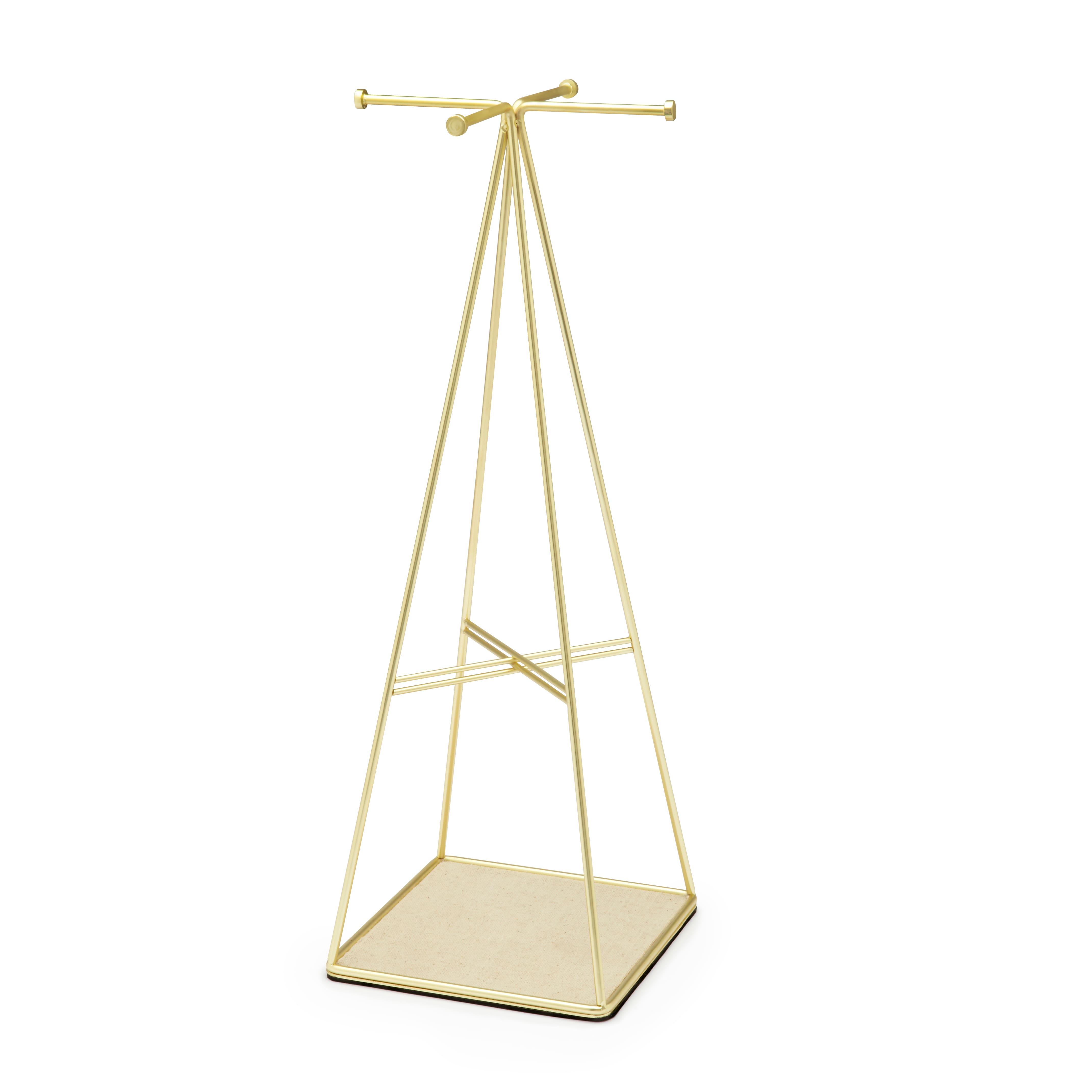 Umbra Matte Brass Prisma Jewelry Stand