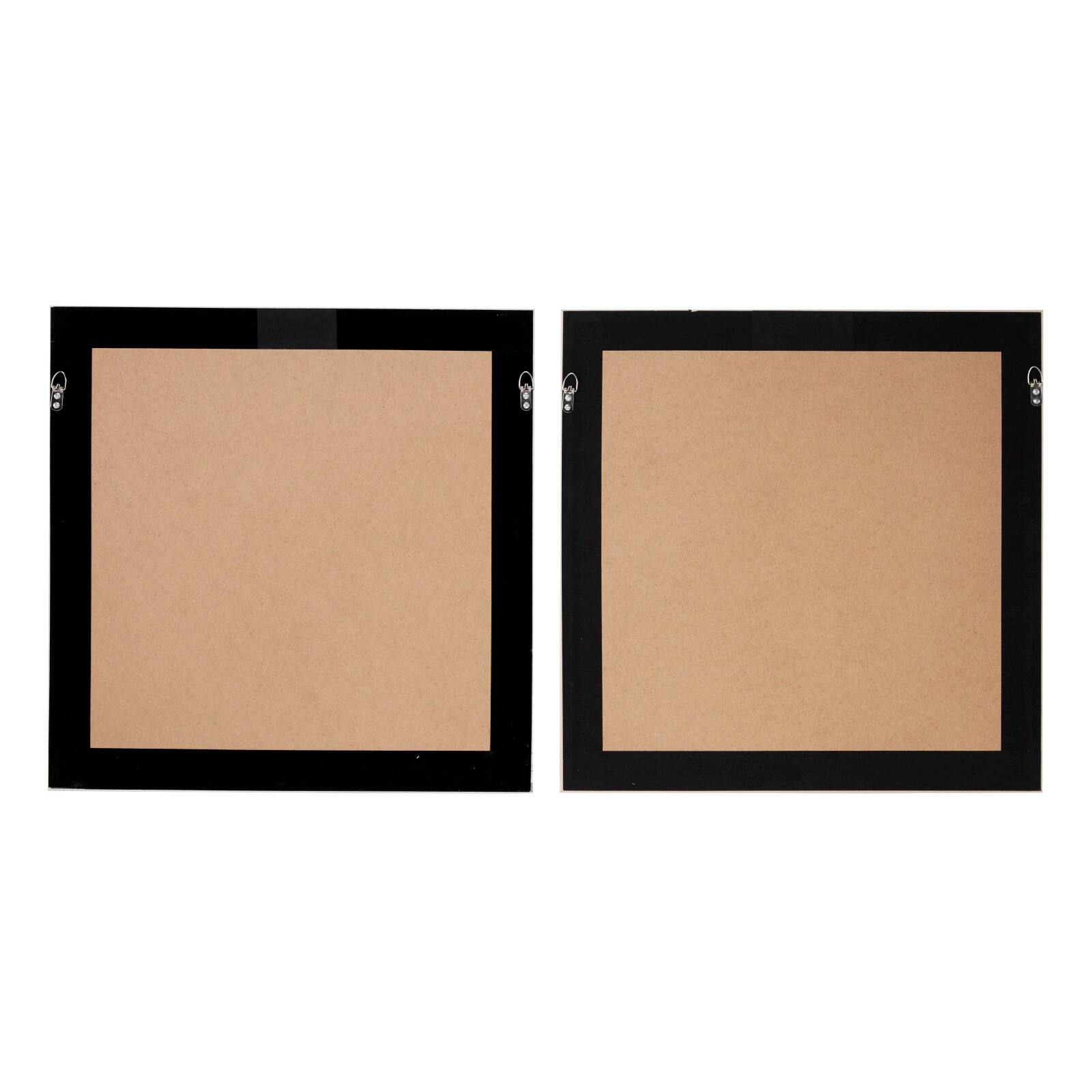 Set of 2 Brown Plastic Coastal Shadow Box, 20" x 20"