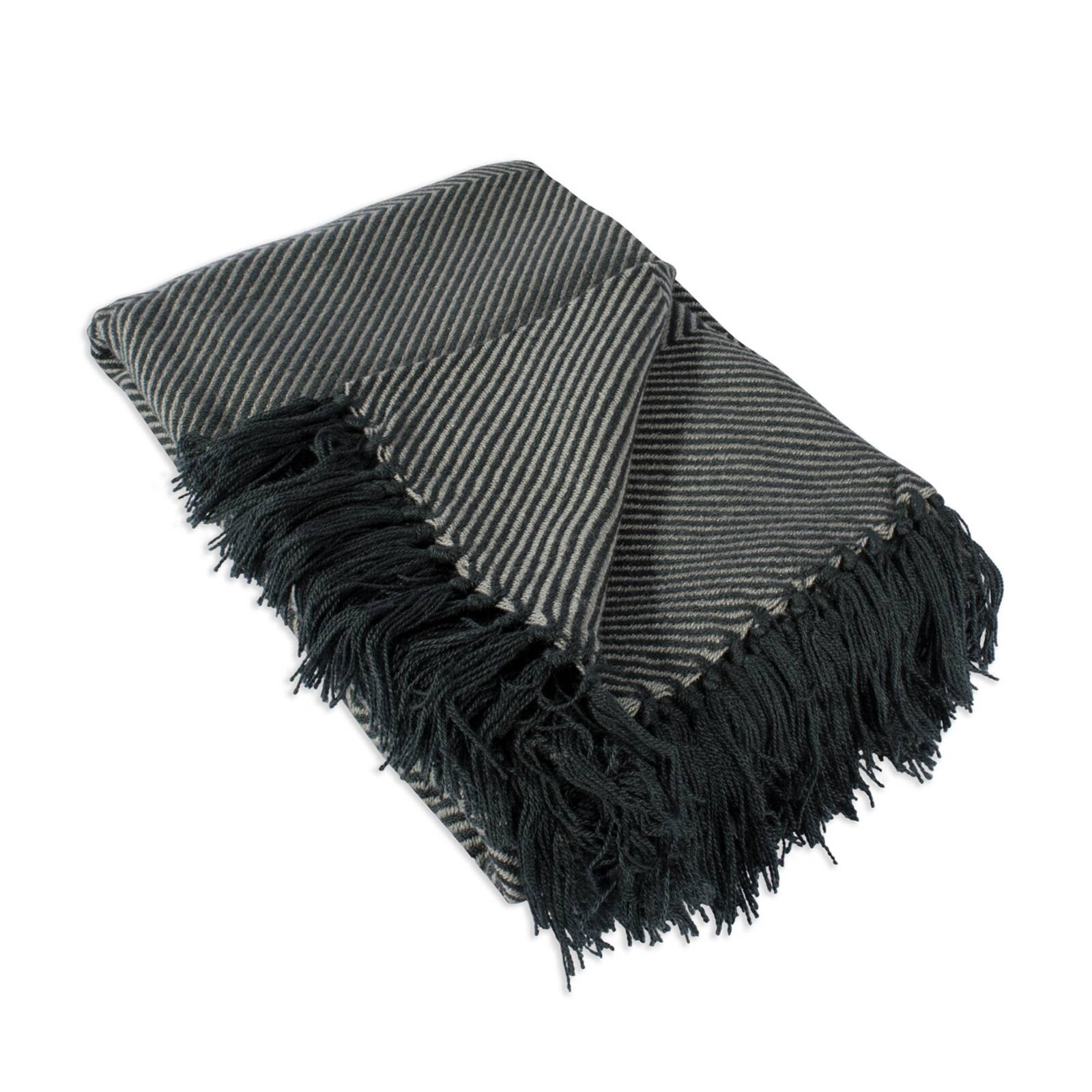DII® Gray Luxury Chevron Throw