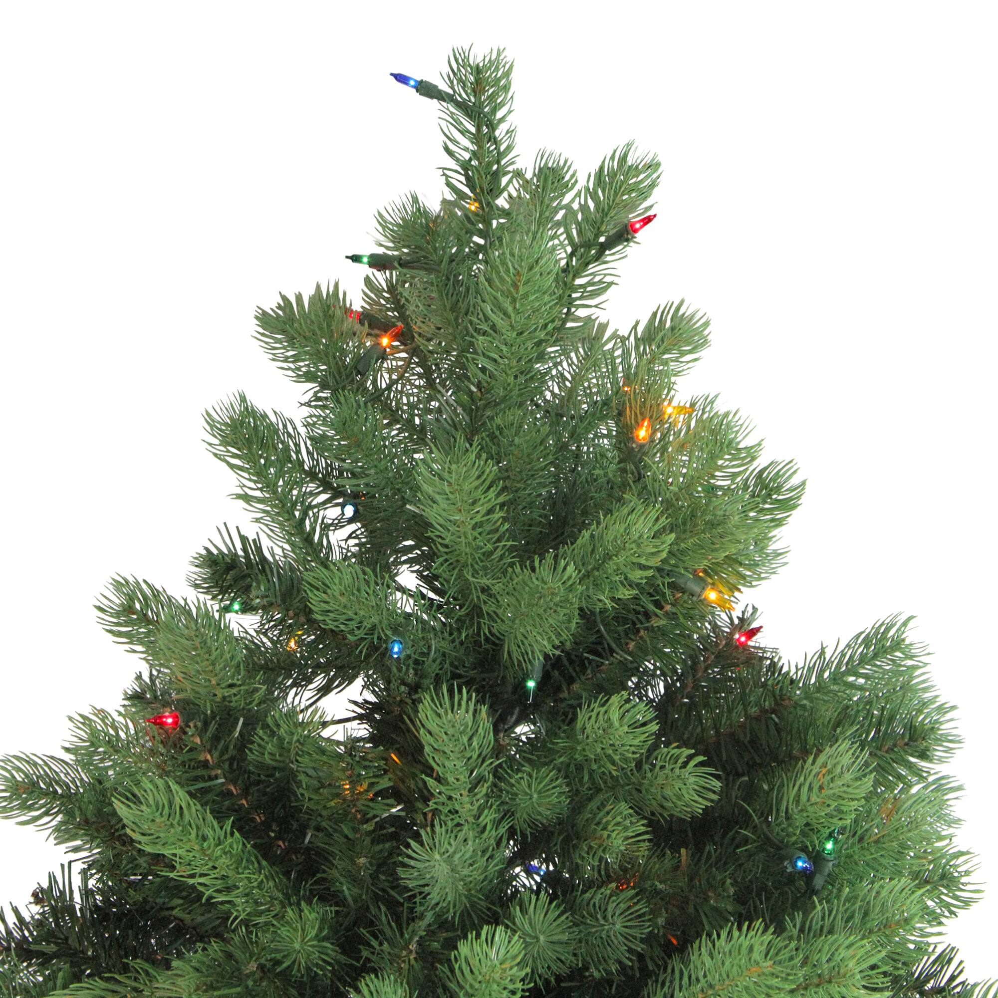 6.5ft. Pre-Lit Noble Fir Full Artificial Christmas Tree, Multicolor Lights