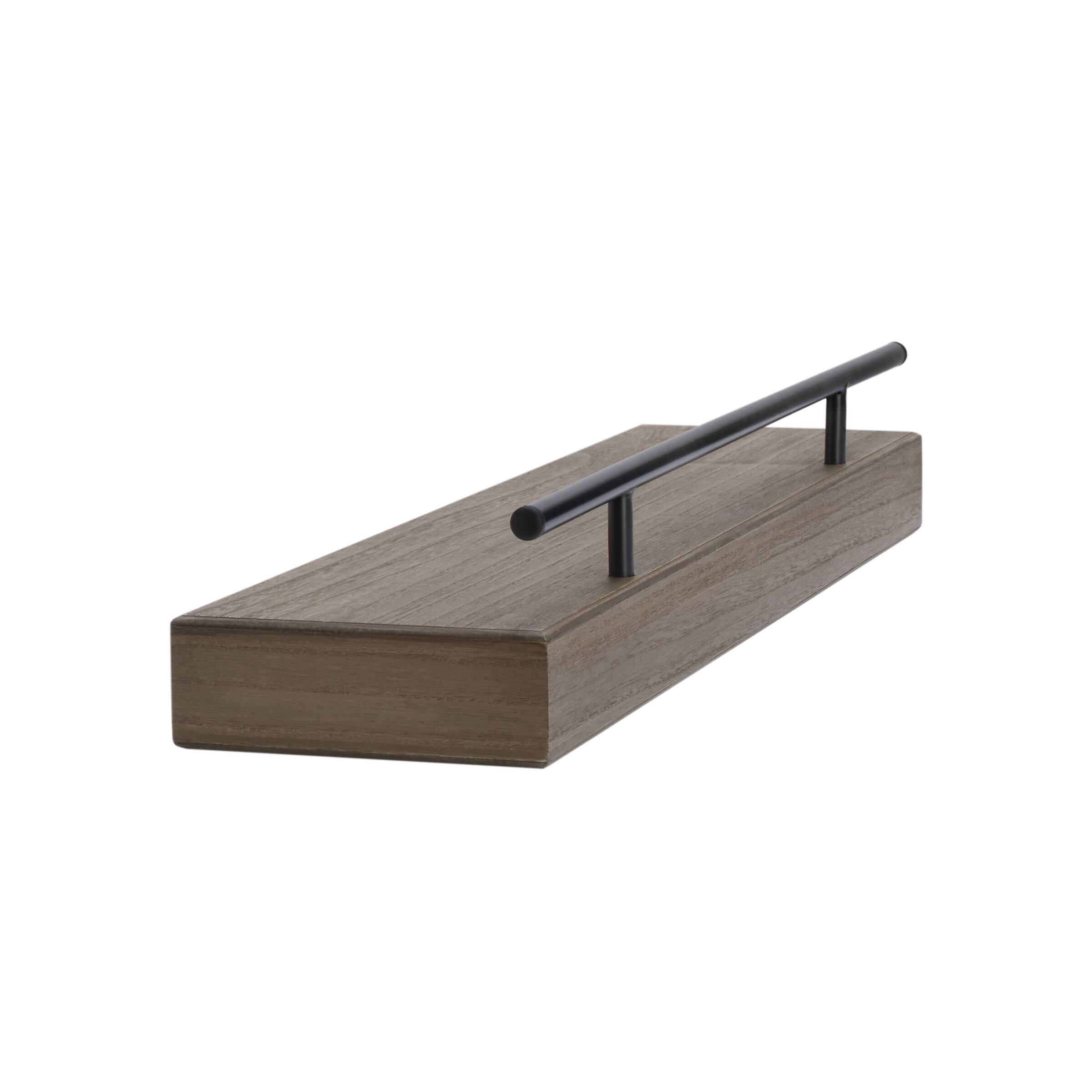 Melannco MDF & Metal Railing 24" Shelf