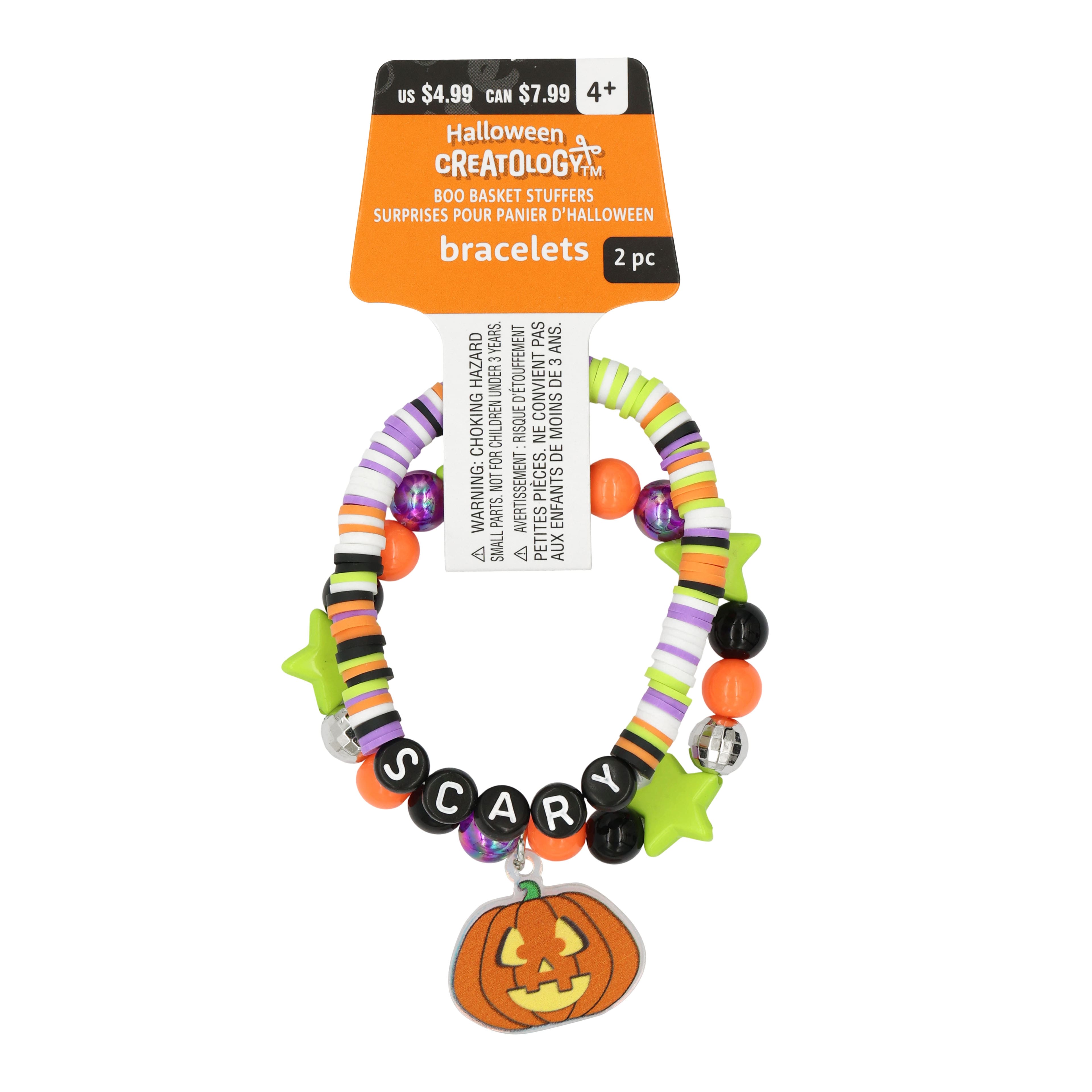 Scary Jack-O&#x27;-Lantern Bracelets by Creatology&#x2122;
