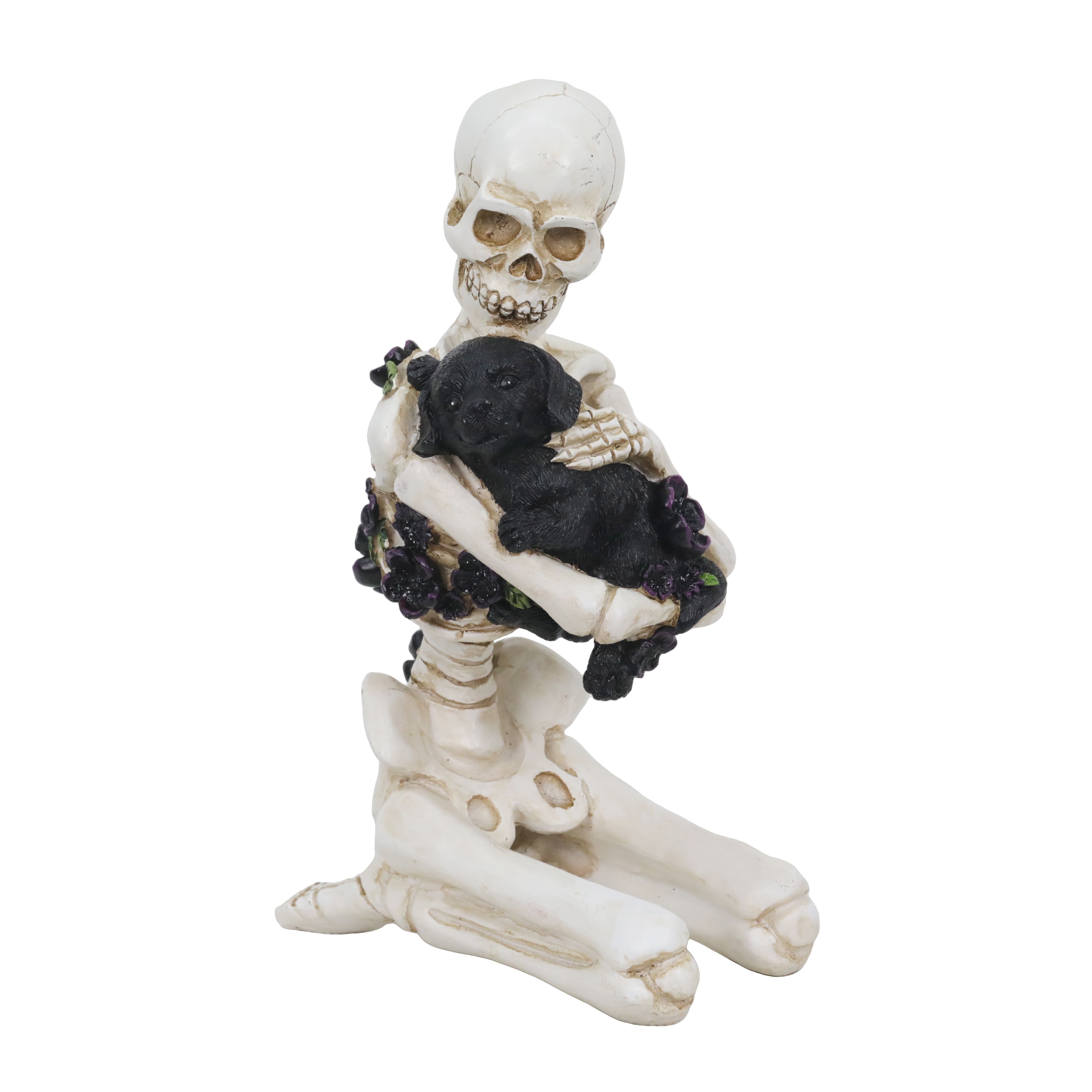 8.5&#x22; Skeleton Hugging a Dog Tabletop D&#xE9;cor by Ashland&#xAE;