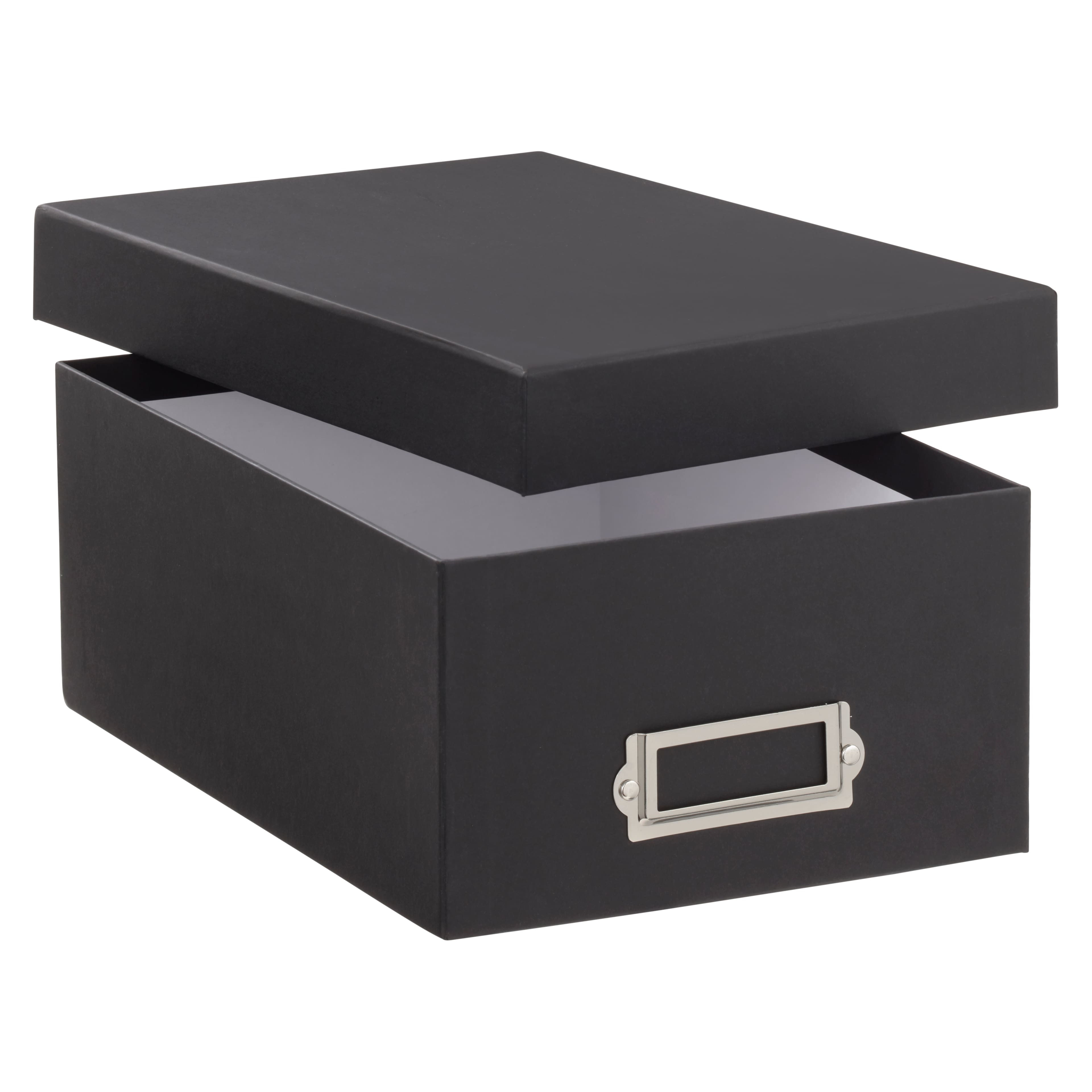 Wholesale Black Leatherette w/ Black Base Photo Boxes, The Box Depot