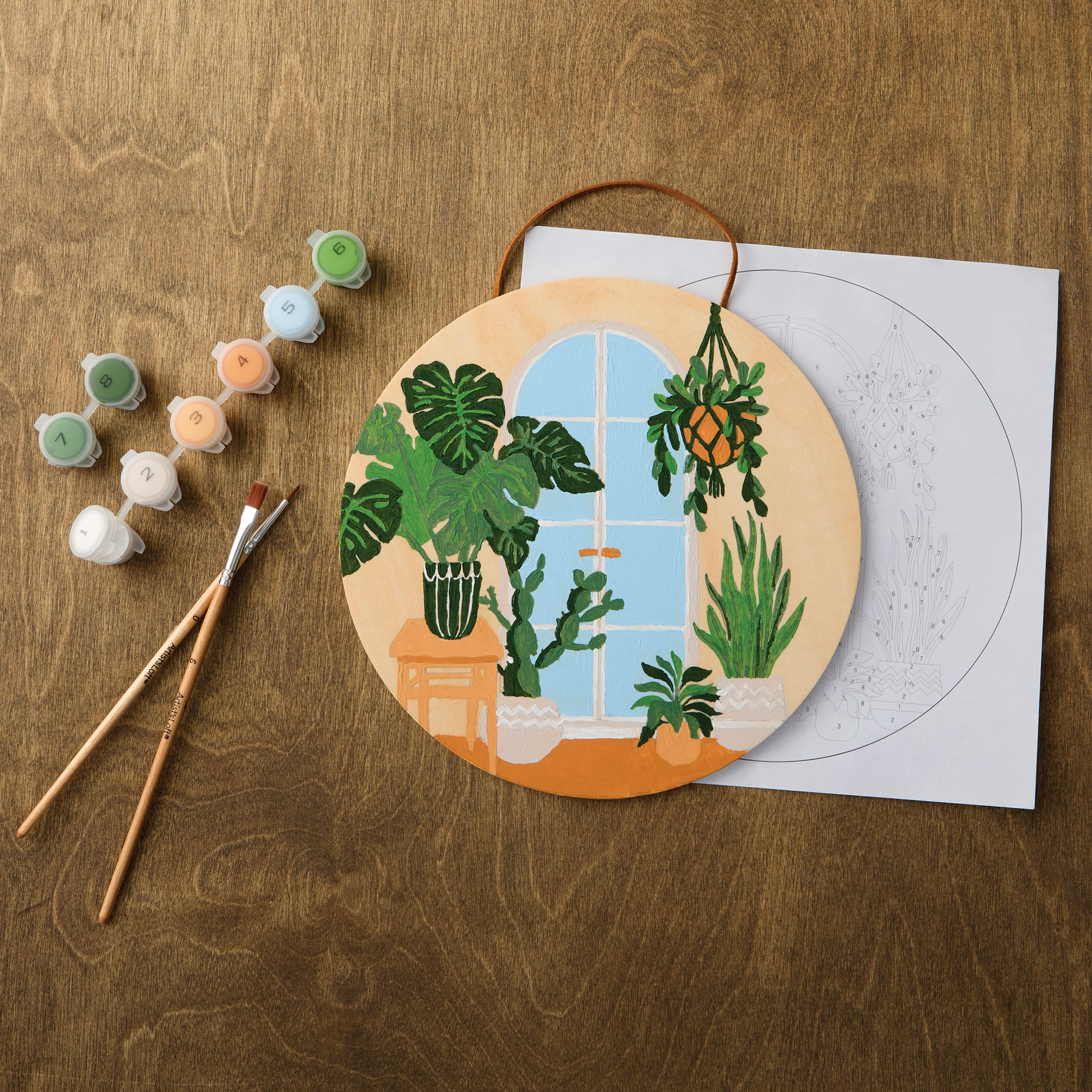 Plants Paint-by-Number Plywood Surface Kit by Artist's Loft®
