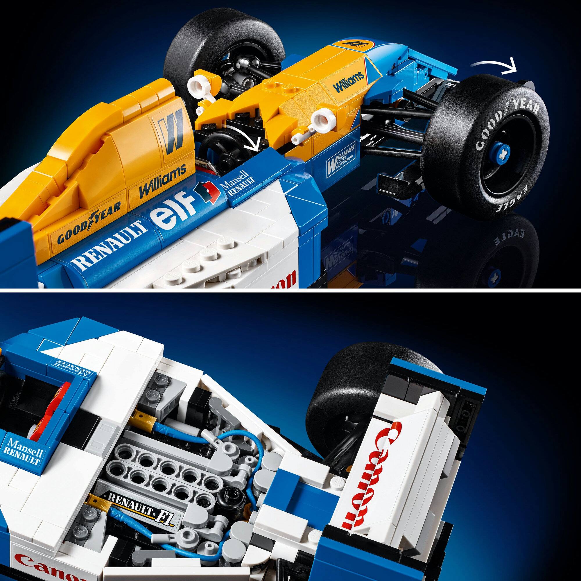 LEGO® Icons Williams Racing FW14B & Nigel Mansell Home Office Desk Decor 10353