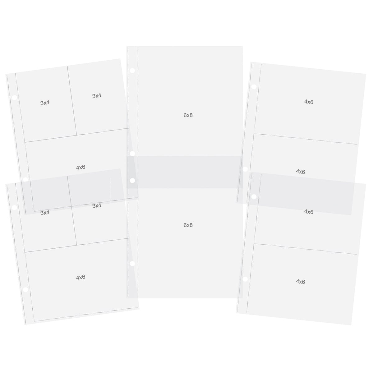 Simple Stories Sn@p!&#x2122; Variety Pack Pocket Pages for 6&#x22; x 8&#x22; Binders, 12ct.