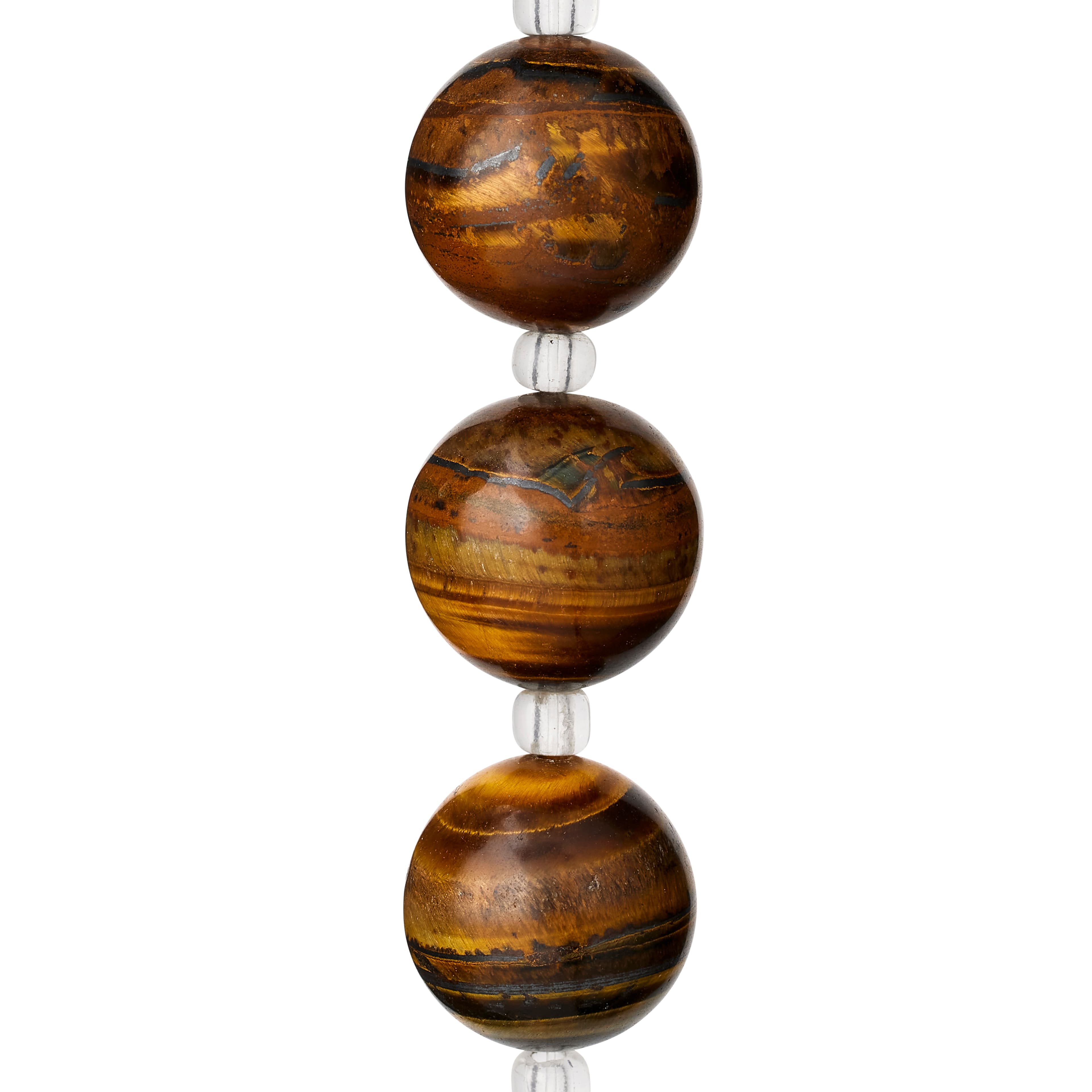 12 Pack: Amber Tiger Eye Round Beads, 14mm by Bead Landing™