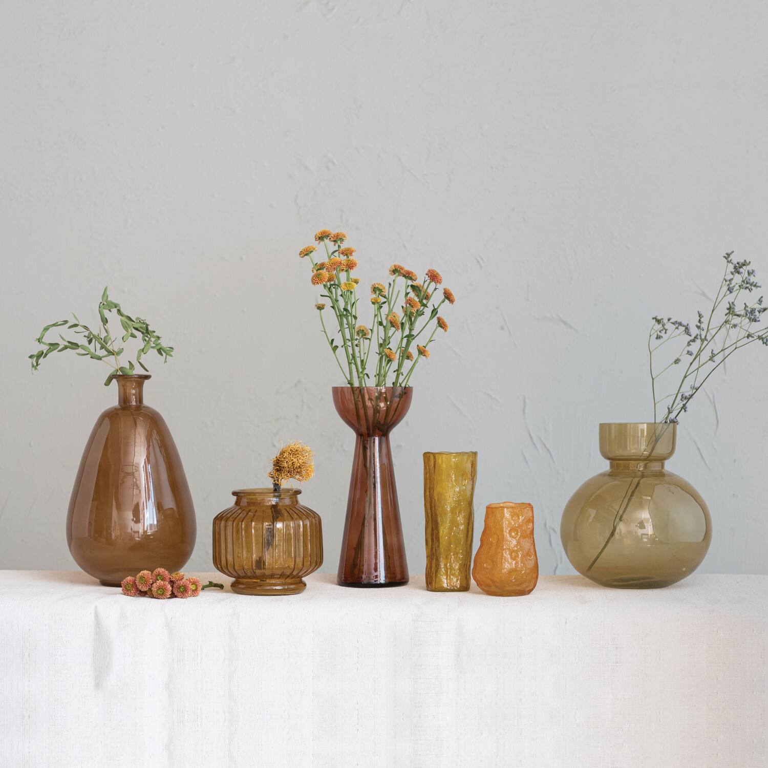 Hello Honey&#xAE; 12&#x22; Brown Modern Glass Vase