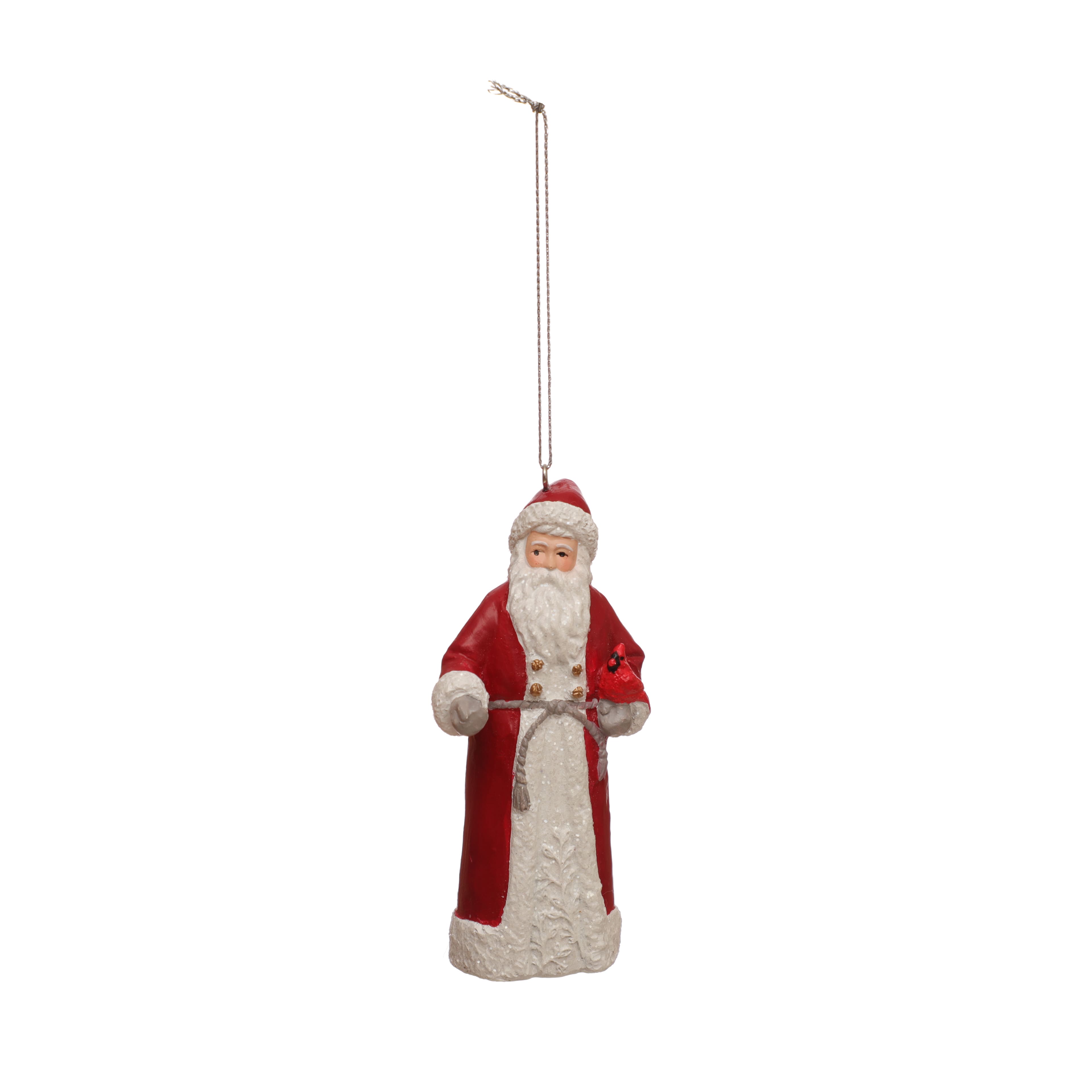 4.5&#x22; Classic Santa with Cardinal Ornament by Ashland&#xAE;
