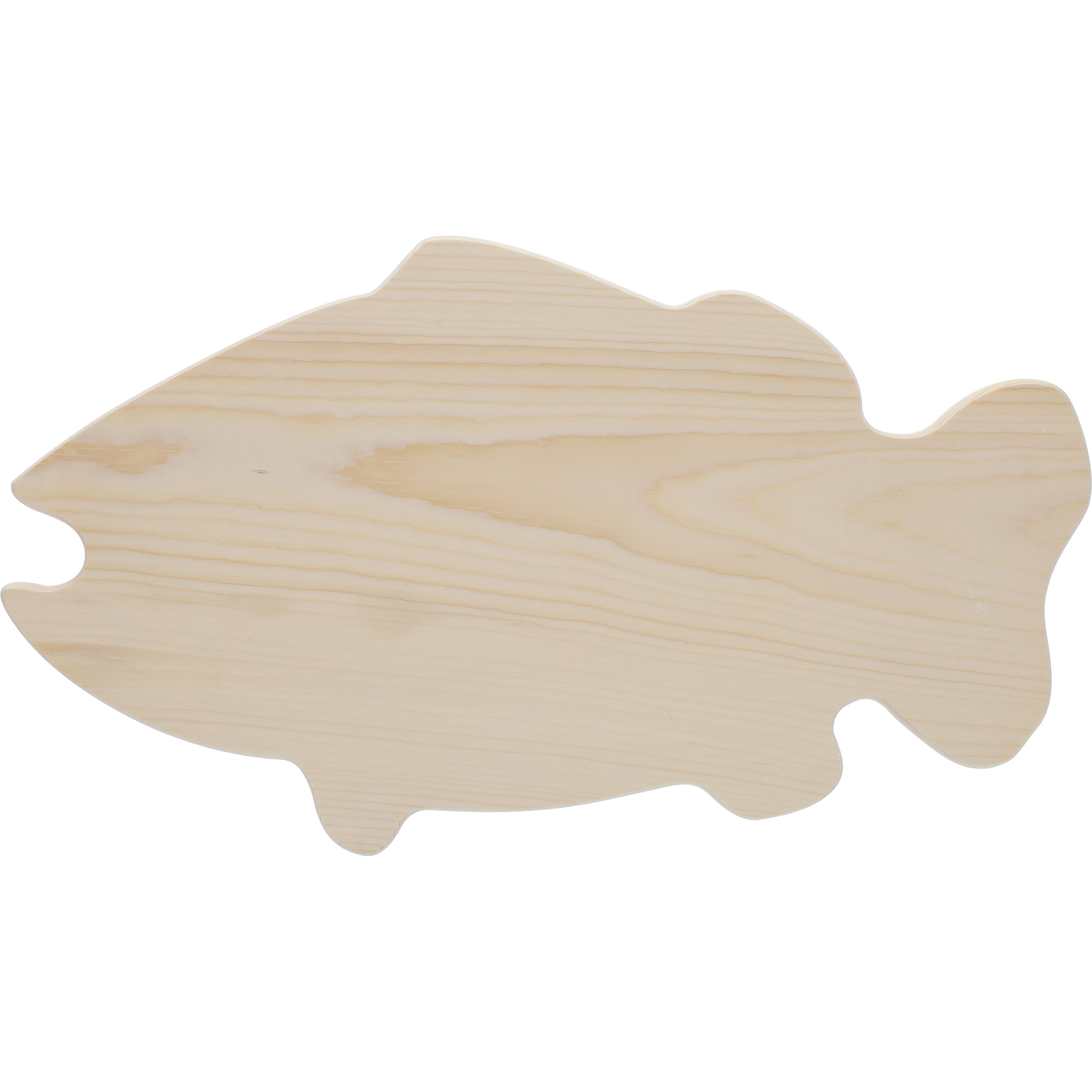 Good Wood by Leisure Arts 14&#x22; Pine Fish Board