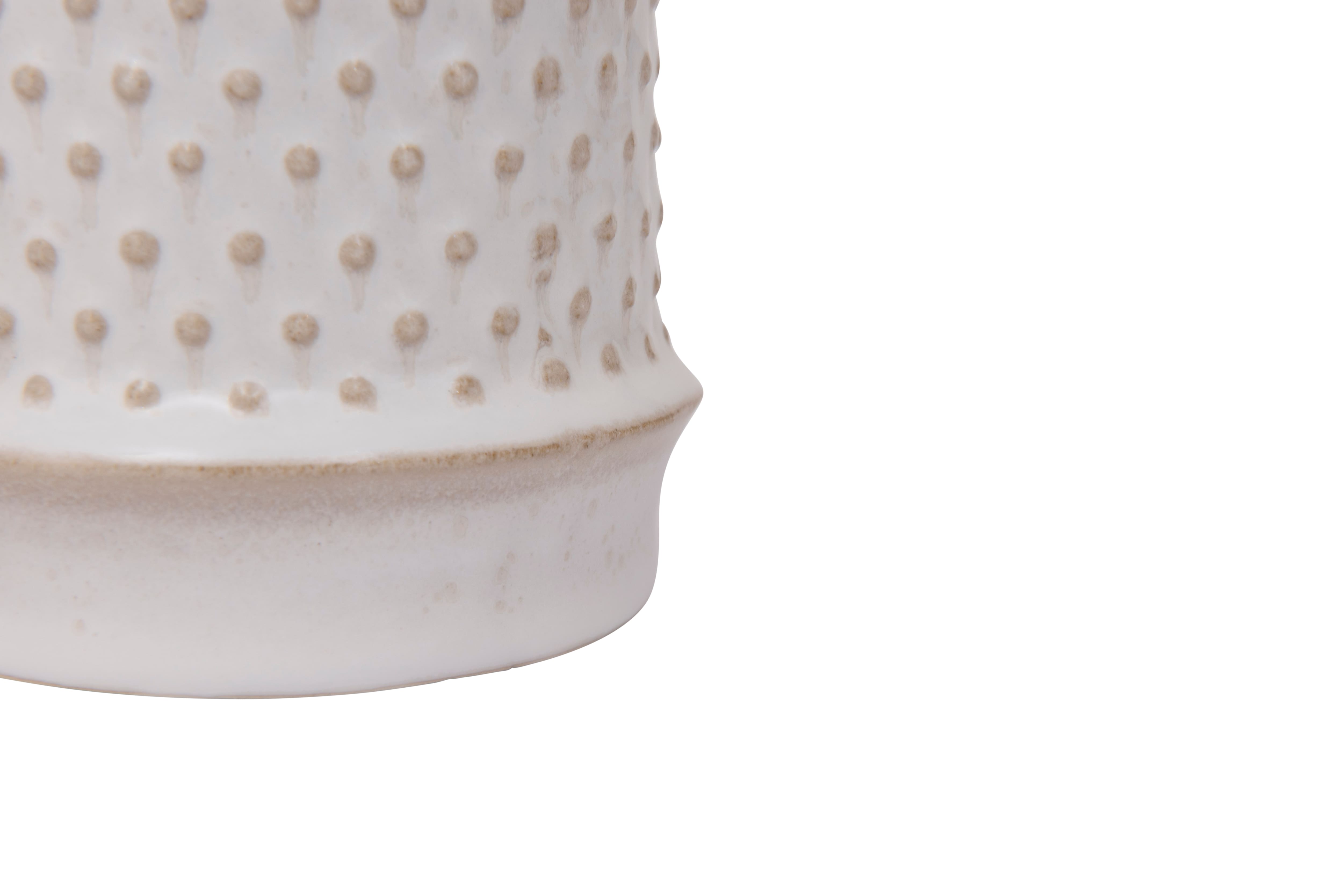 Hello Honey® White Hobnail Pattern Stoneware Mug Set