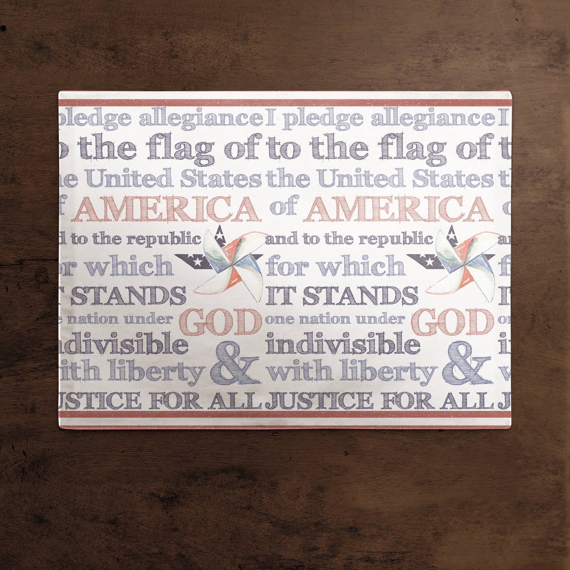 Pledge of Allegiance Poly Twill Placemat