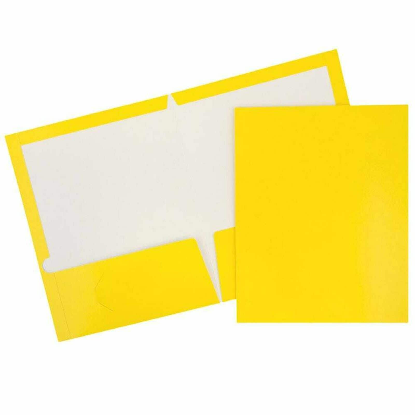 JAM Paper Glossy Two Pocket Folders, 12ct.