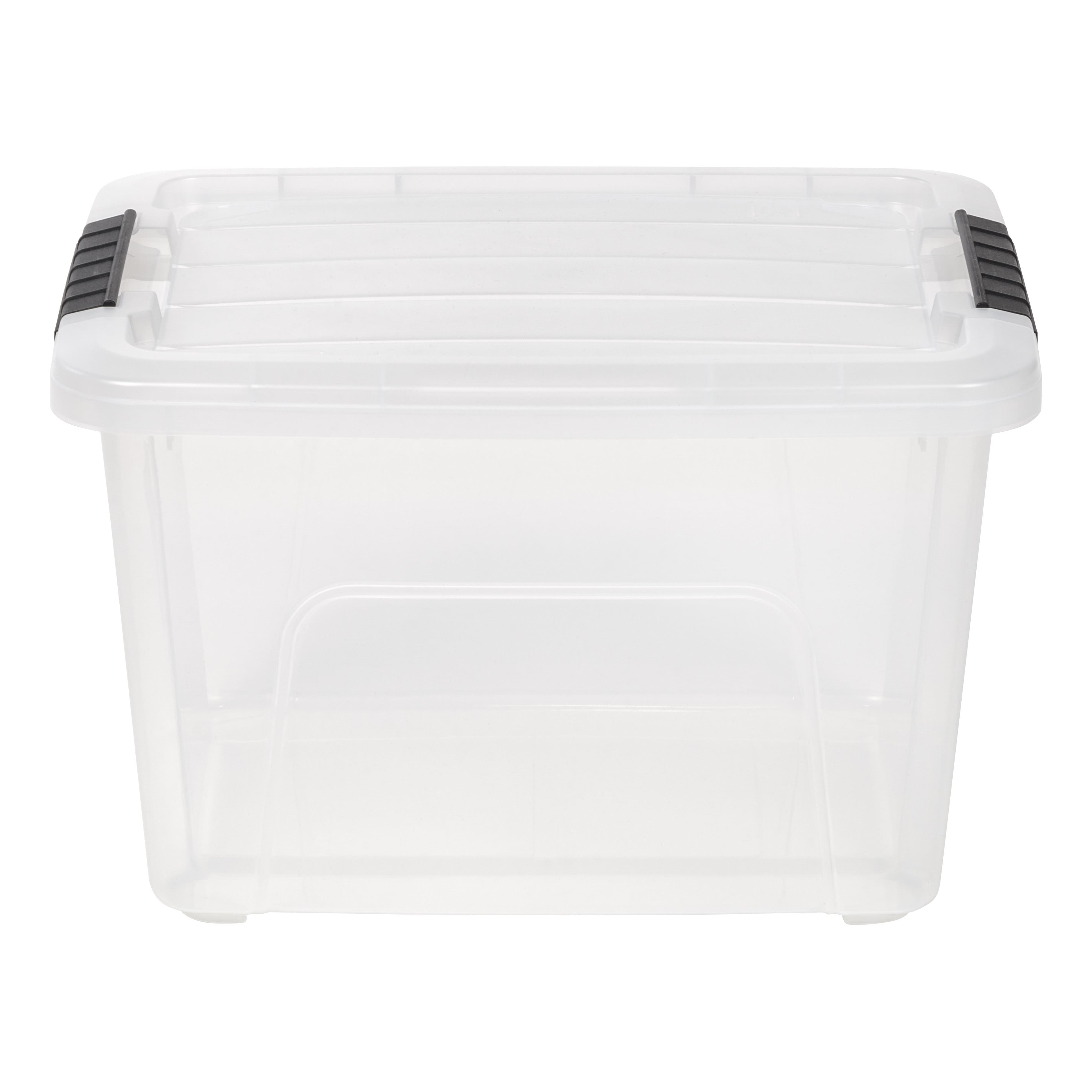 IRIS&#xAE; 20.5qt. Buckled Clear Boxes with Clear Buckle Lids, 6ct.