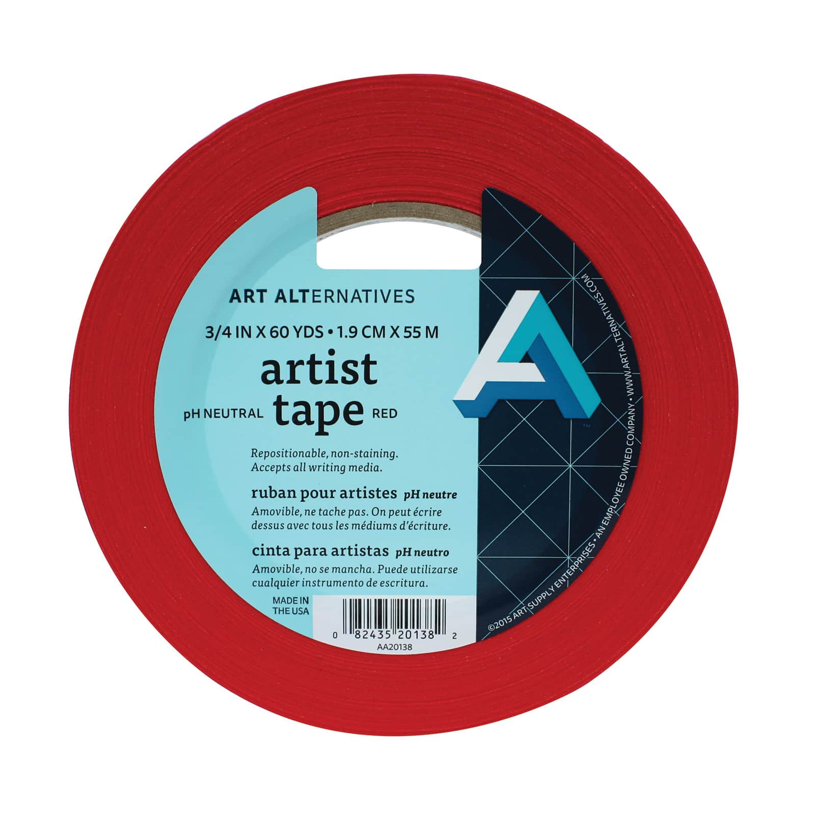AA Artist Tape White 1/2inx60yd