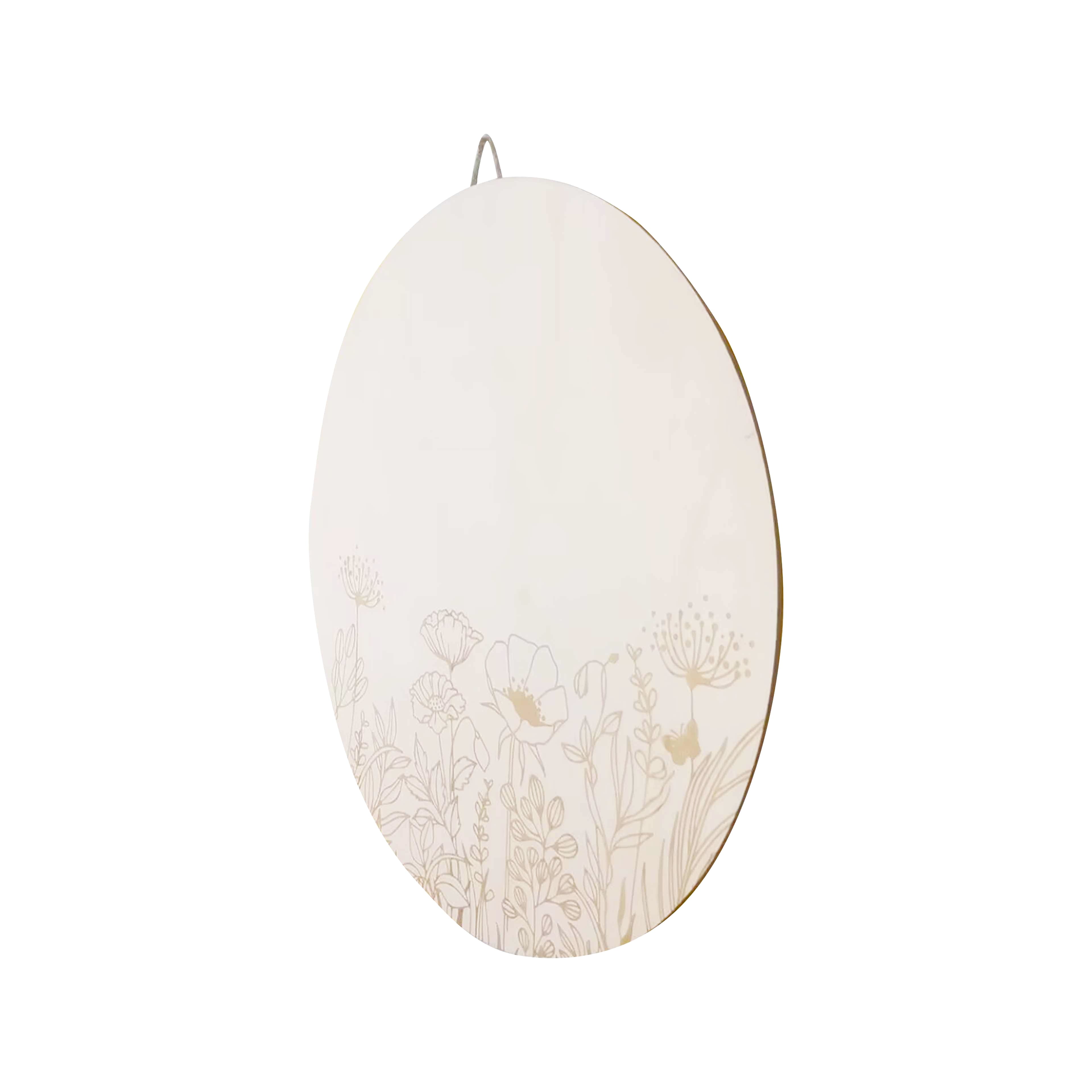 18&#x22; Round Plaque with Flowers DIY Wood D&#xE9;cor by Make Market&#xAE;