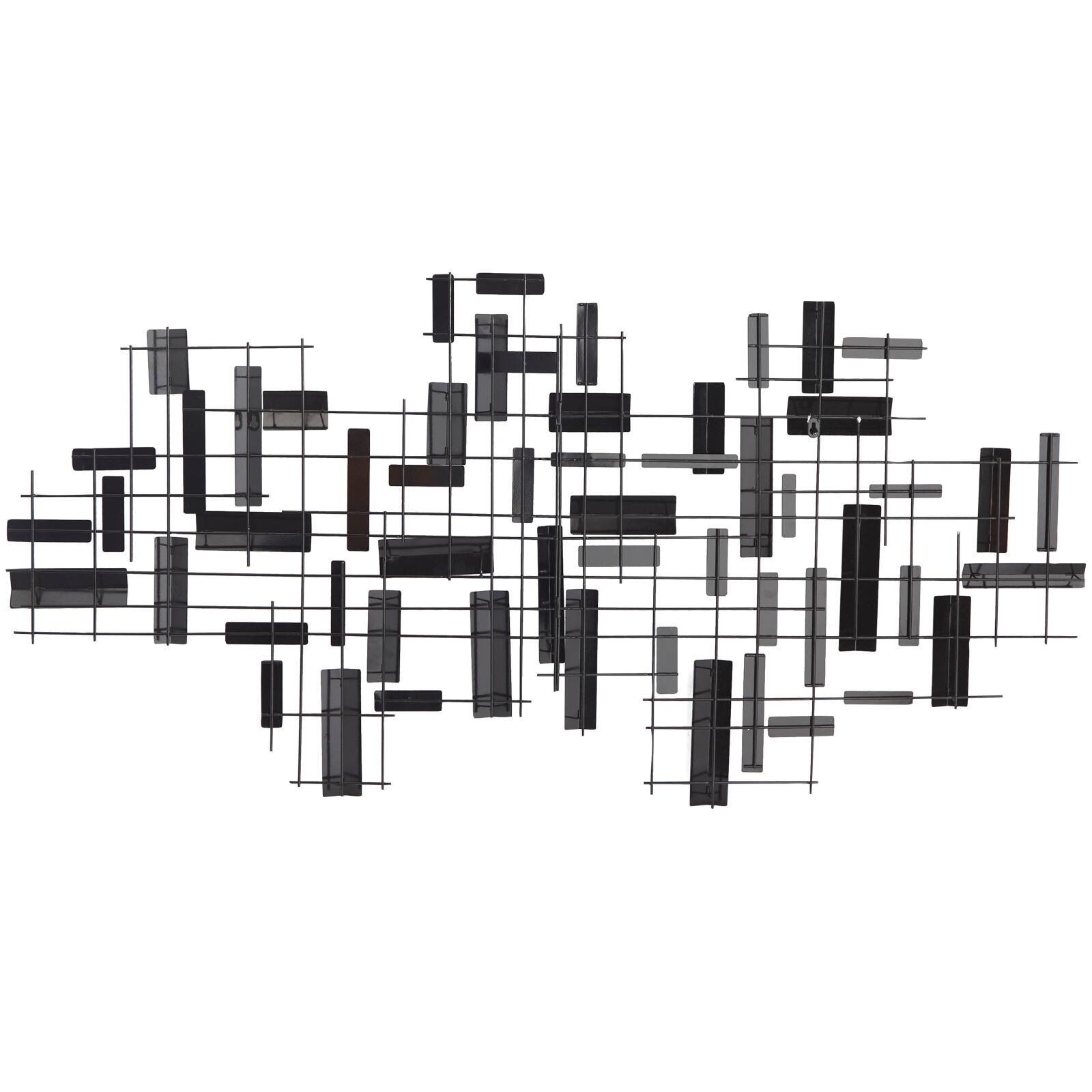 CosmoLiving by Cosmopolitan 60" Metal 3D Stripes Geometric Wall Décor