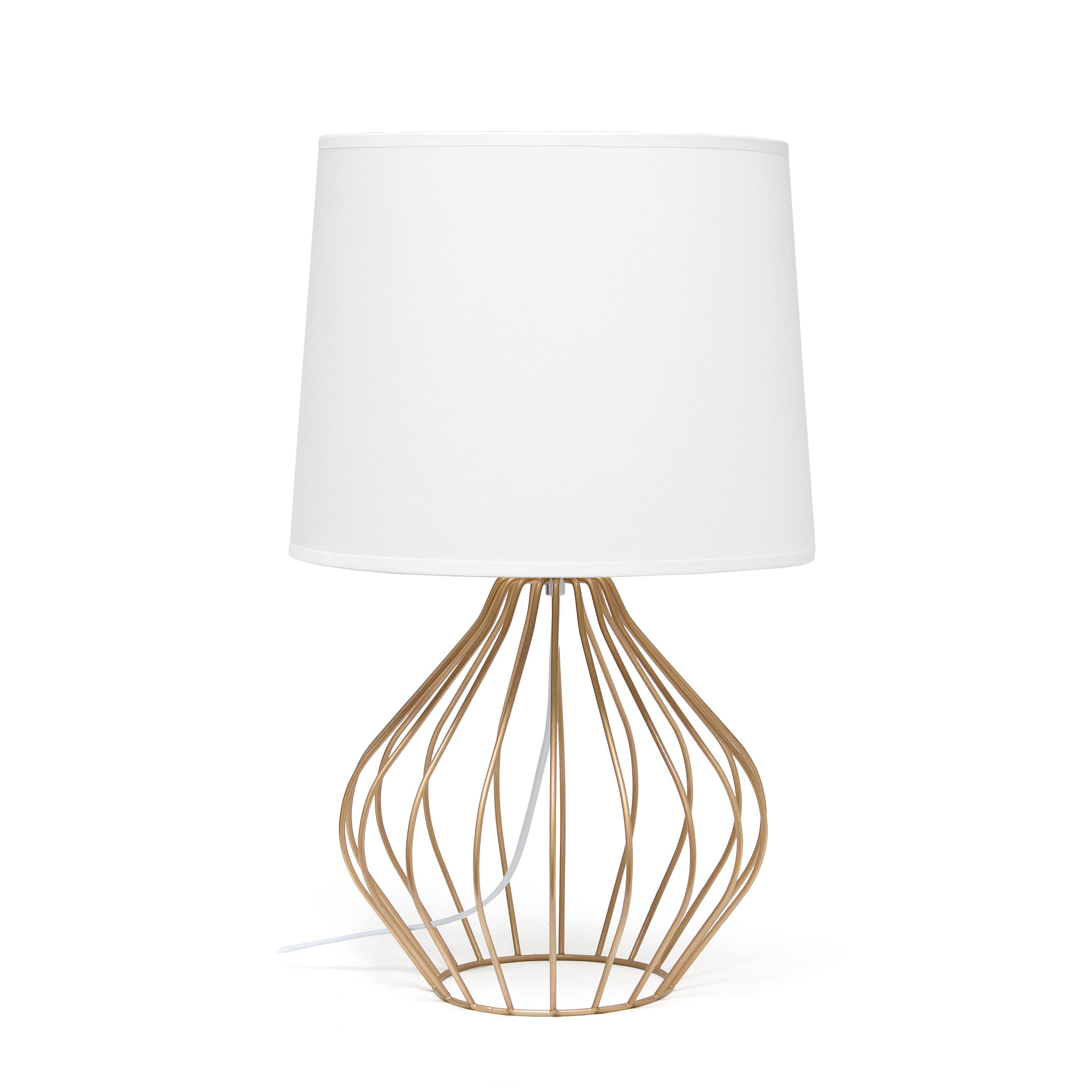 Simple Designs 19.7&#x22; Geometrically Wired Table Lamp