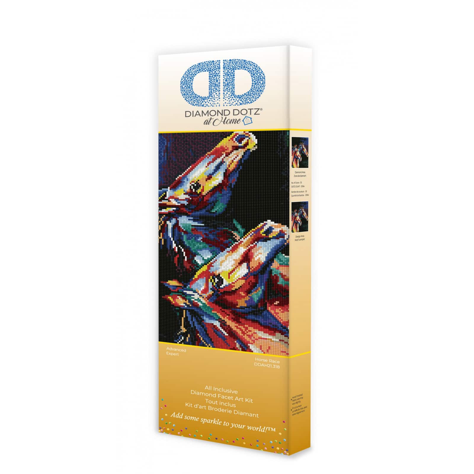 Diamond Dotz&#xAE; at Home Advanced Horse Race Diamond Painting Kit