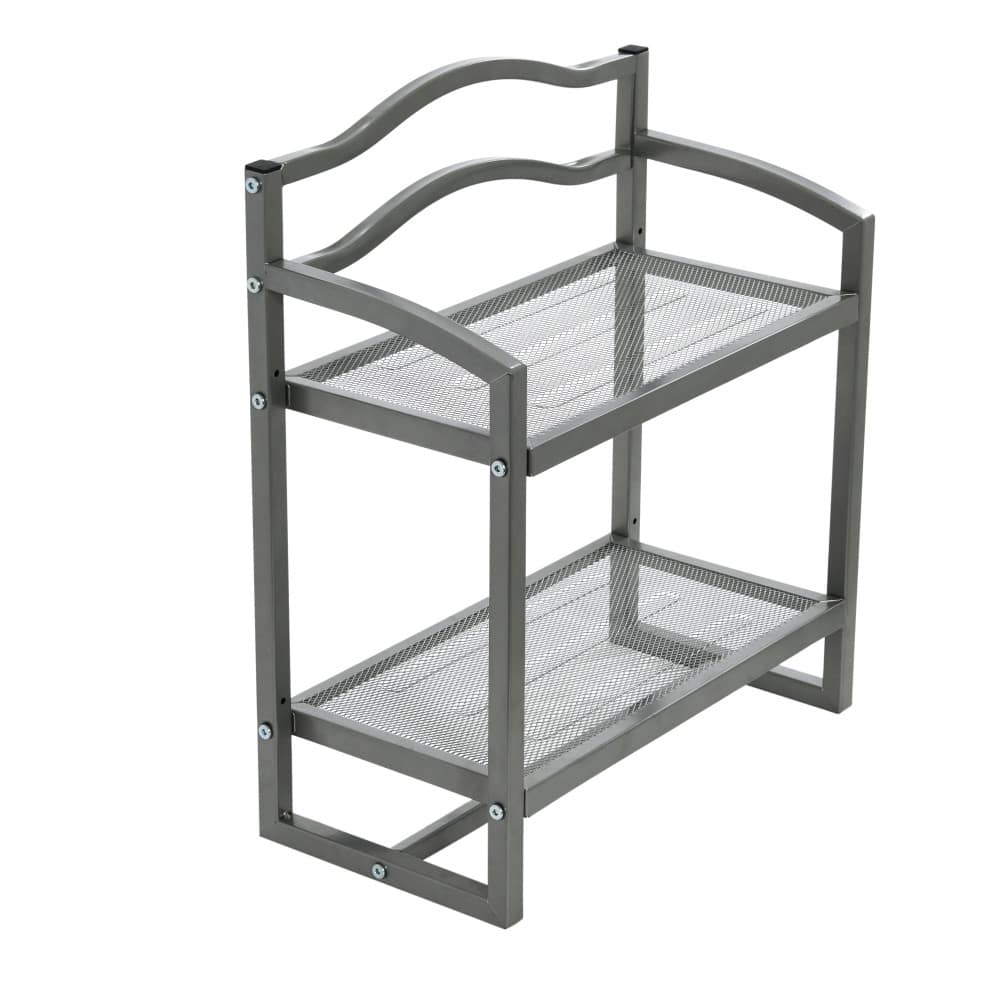 Household Essentials 2-Tier Metal Wall Mount Bathroom Shelf